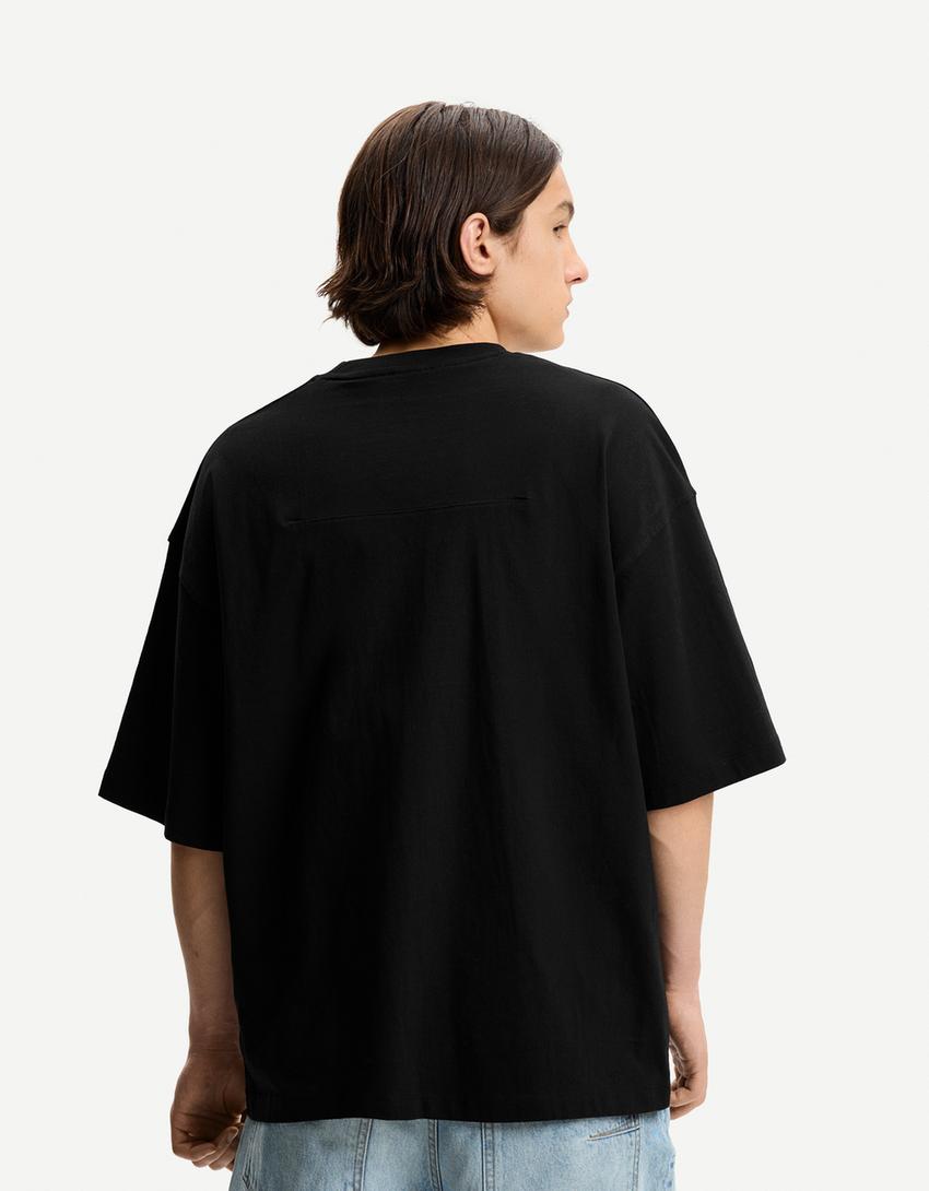 Maglietta a maniche corte oversize Uomo Bershka