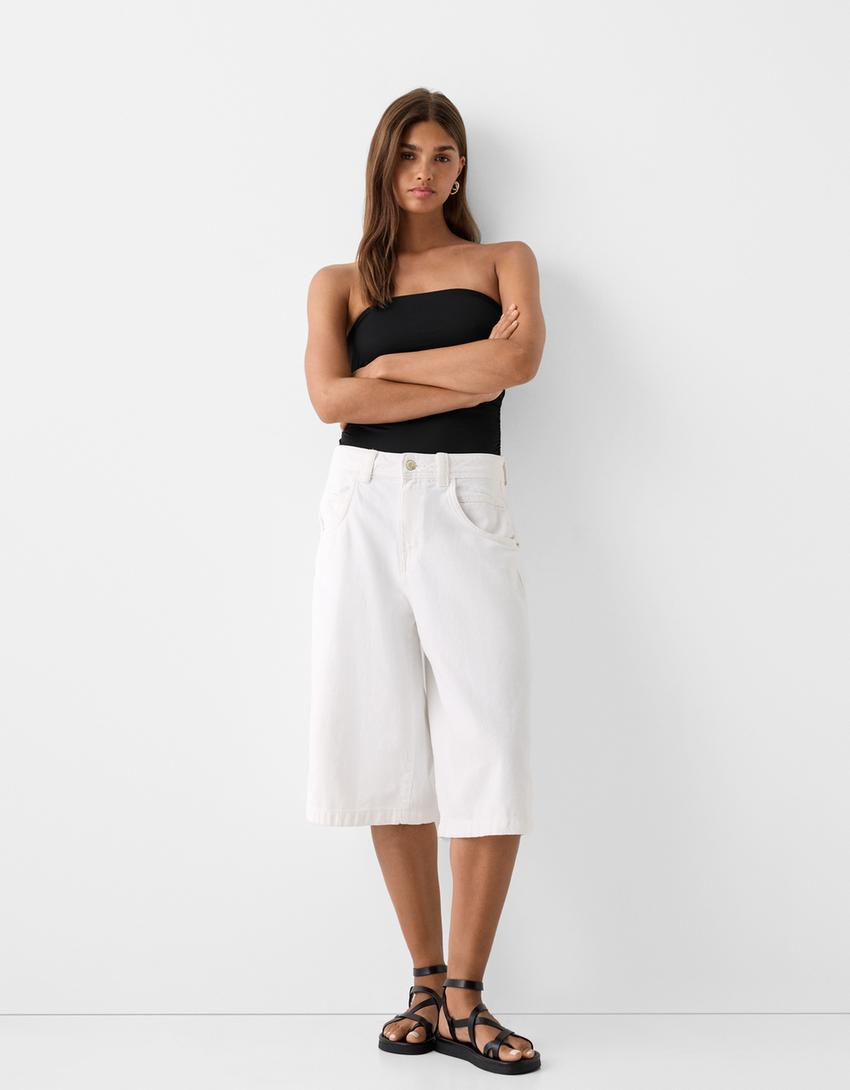 Body bandeau froncé-Noir-3
