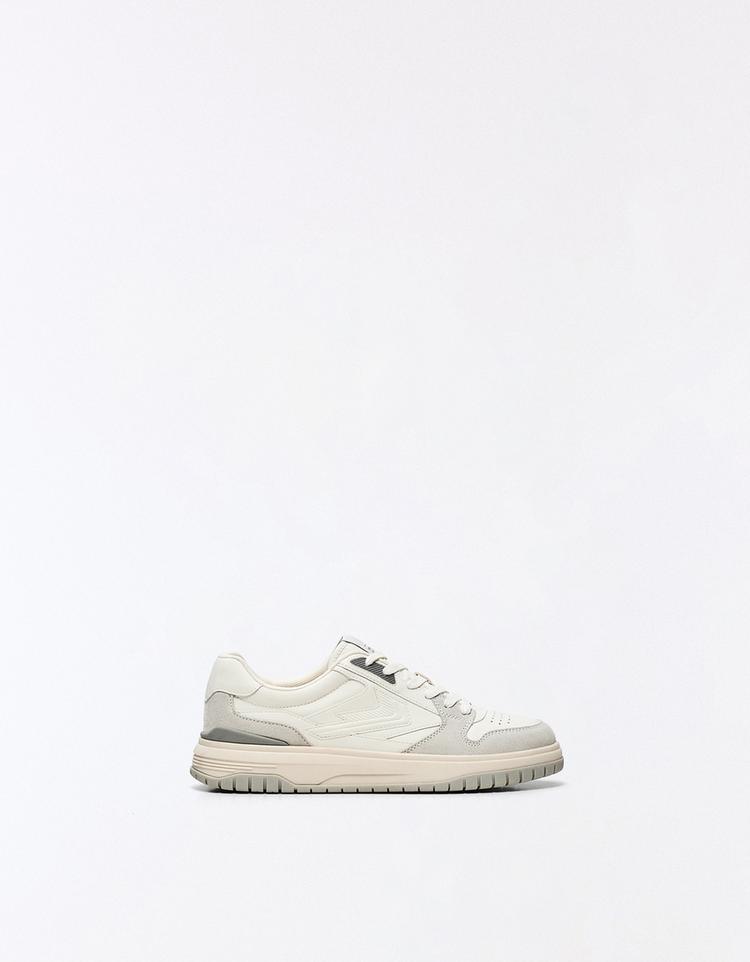 Panelled casual trainers — WHITE