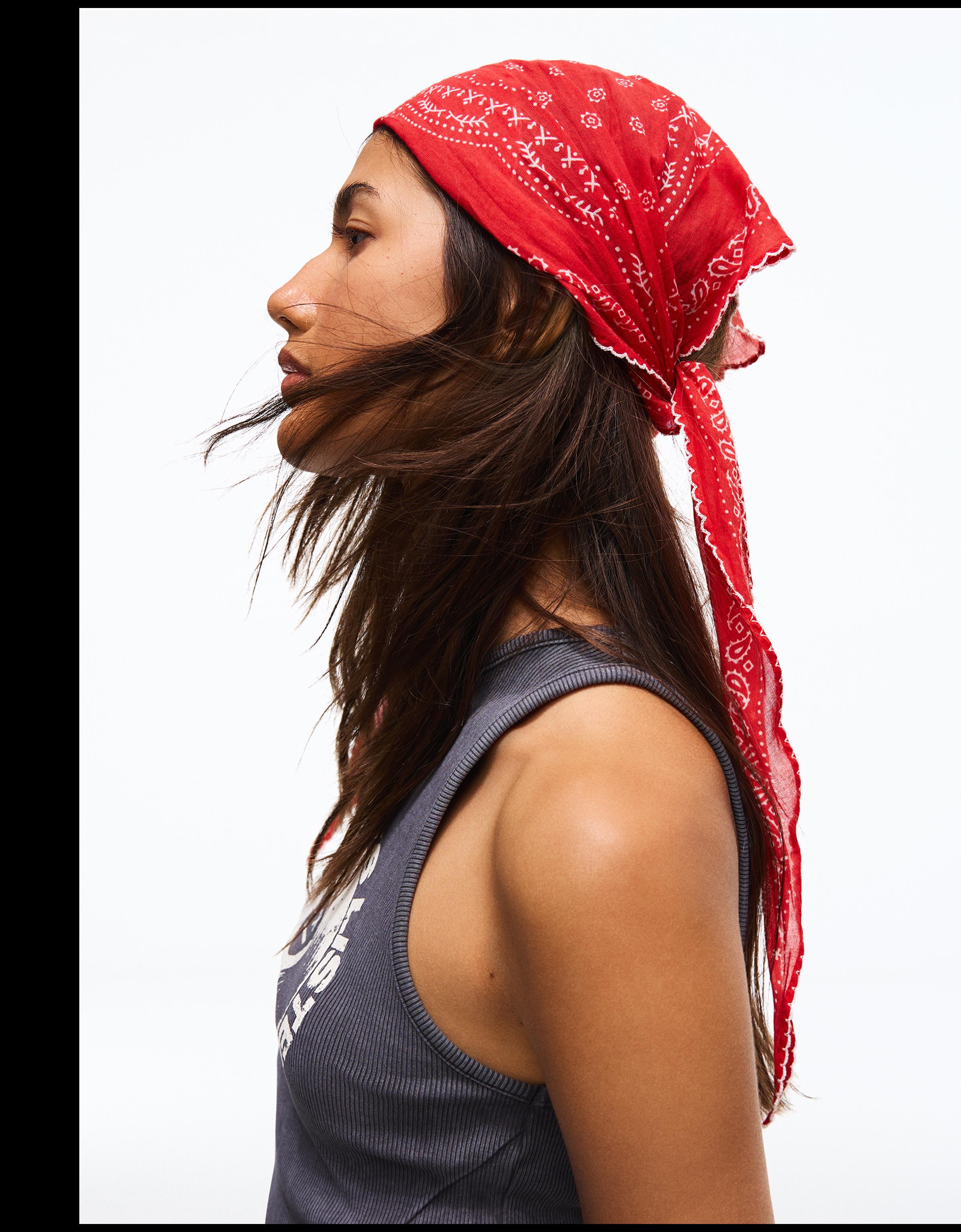Paisley print bandana — Red