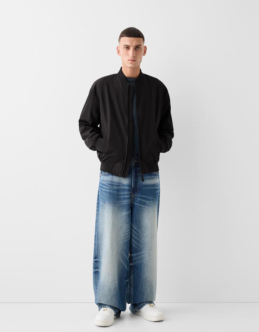 Blusão bomber leve-Preto-3