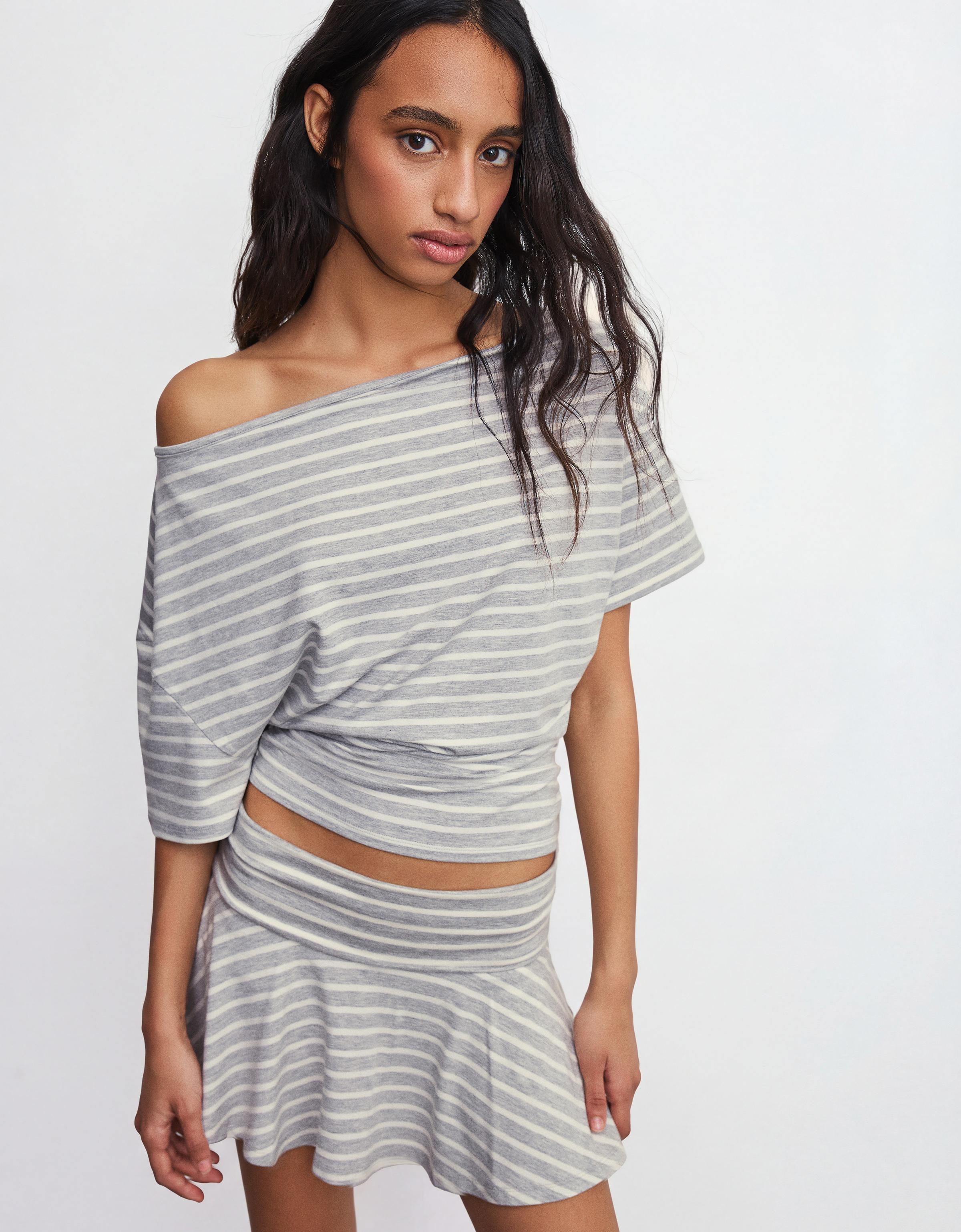 Çift beli volanlı mini etek - Görsel 20