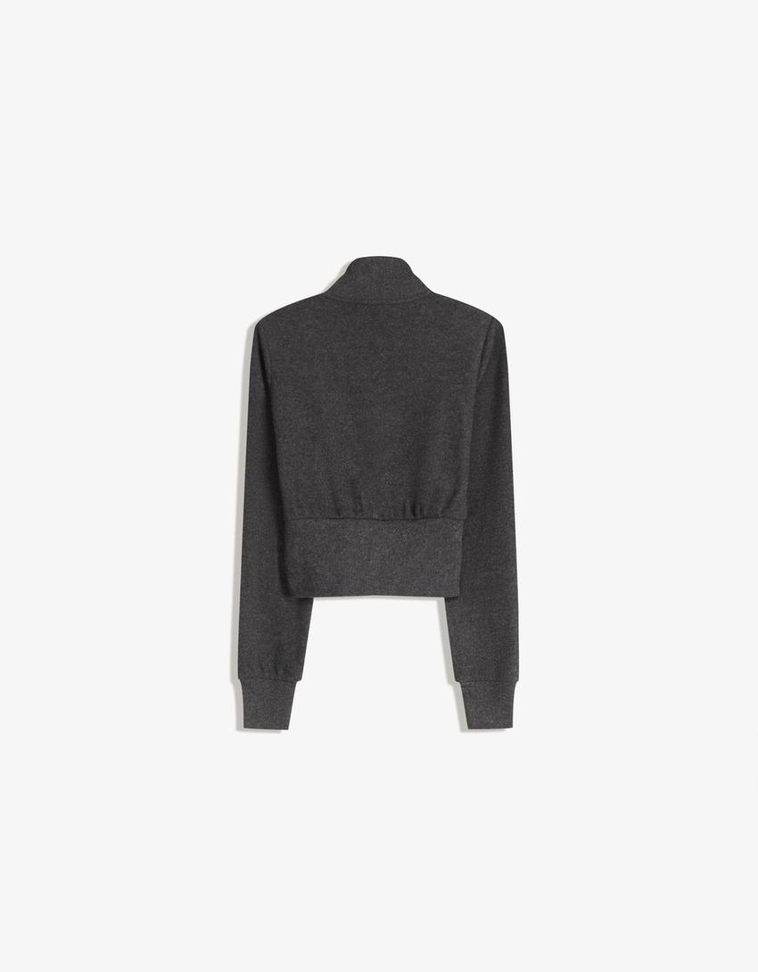 Sweat zippé-Gris