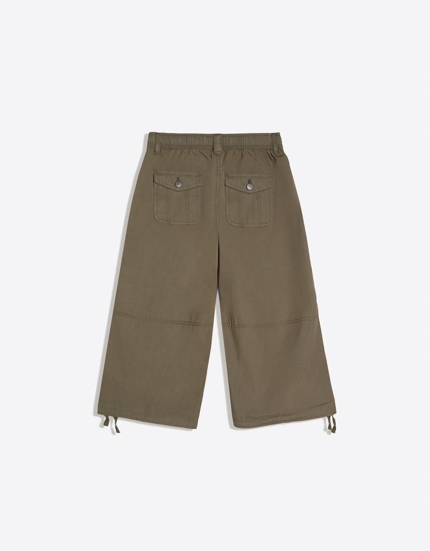 Capri trousers-Khaki