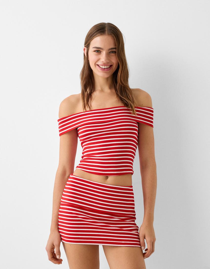Ensemble top et jupe-Blanc-1