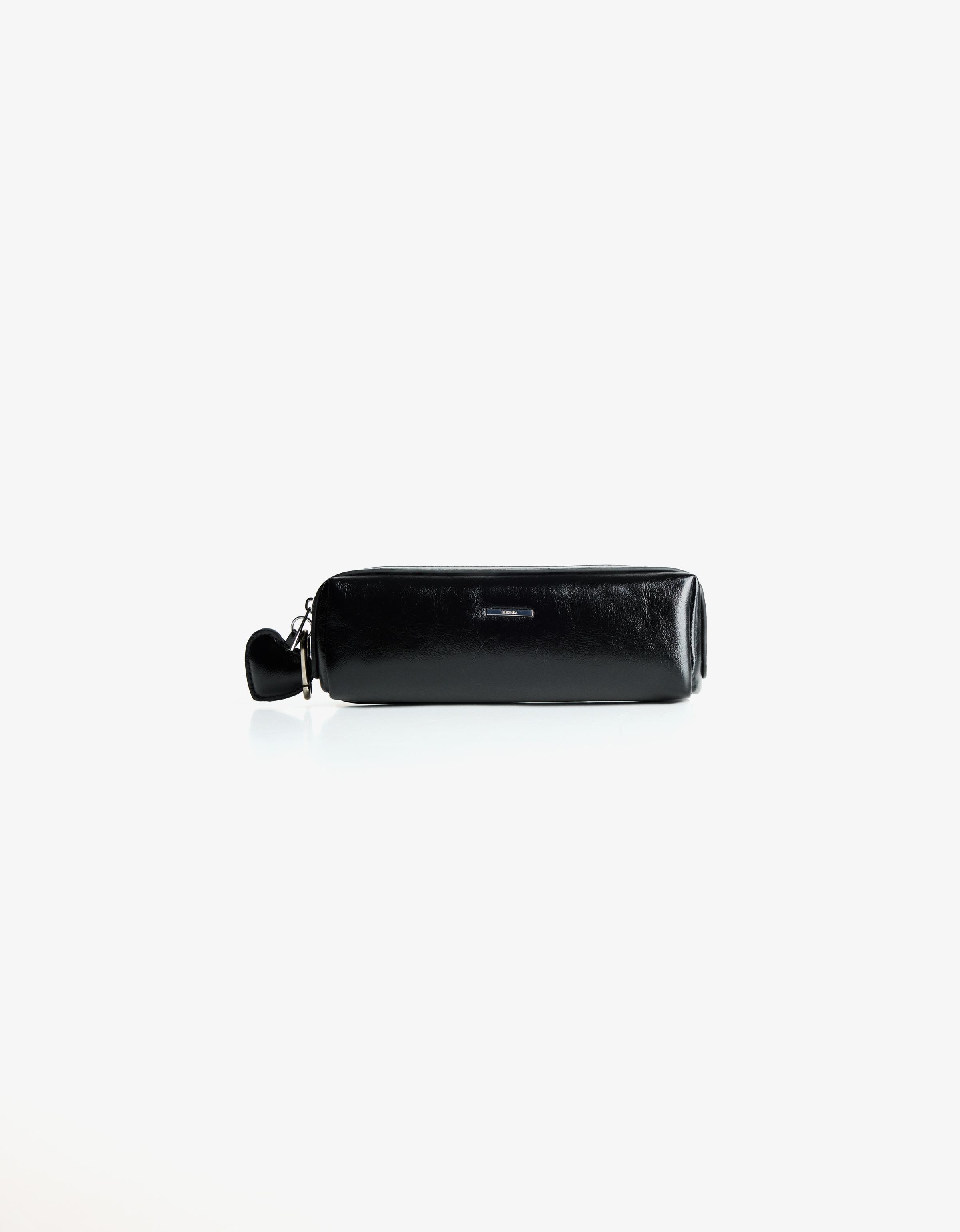 Bershka Etui Aus Kunstleder Damen Schwarz