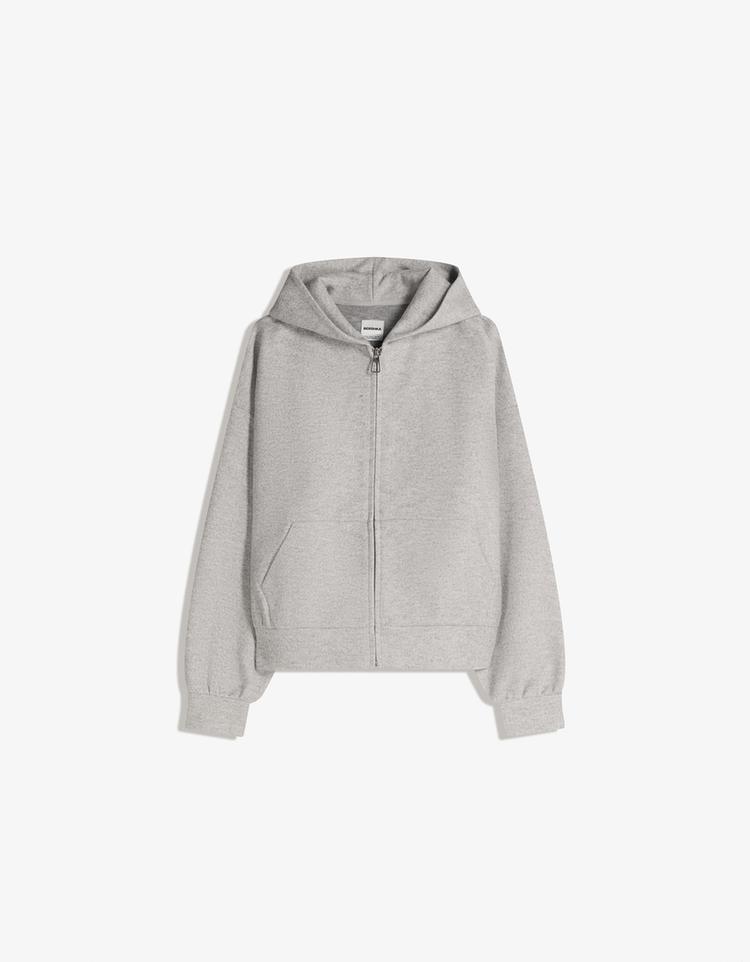 Sudadera cremallera paño