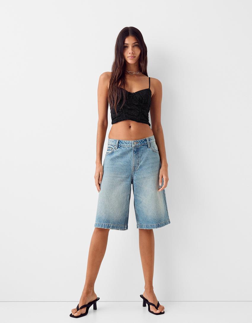 توب من دانتيل شريطي بحمالات-أسود-3