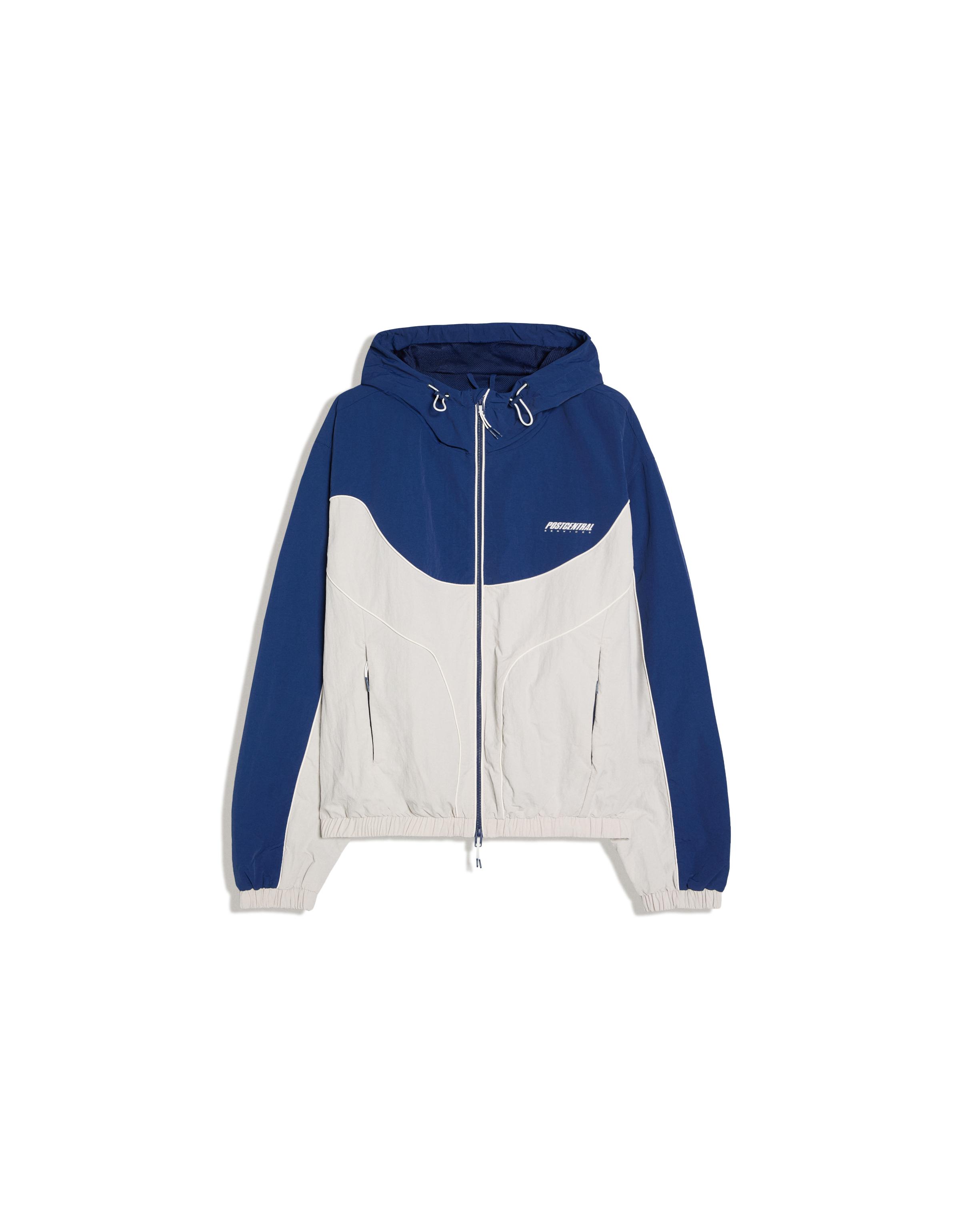 Hooded windbreaker jacket — Navy