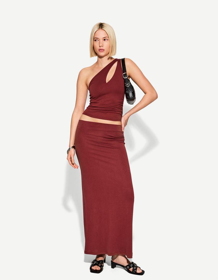 Modal blend maxi skirt