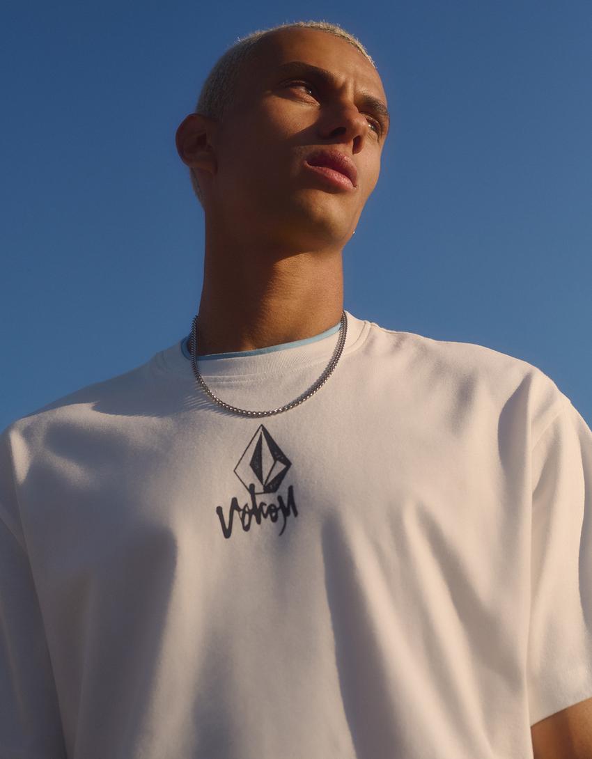 T-shirt relaxed fit VOLCOM-Blanc