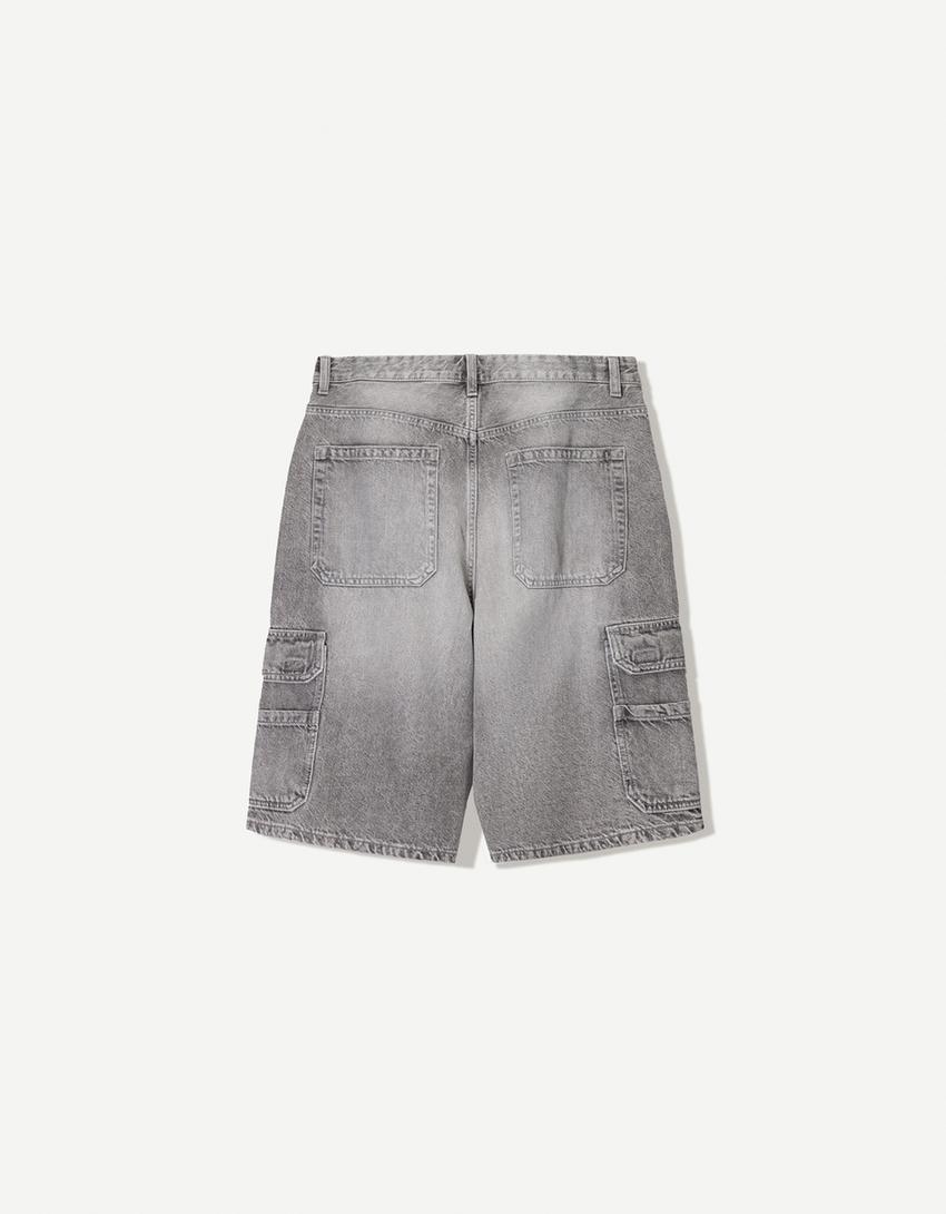 Baggy bermudashorts i cargostil