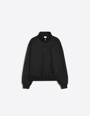 Half-length zip sweatshirt — Black 5