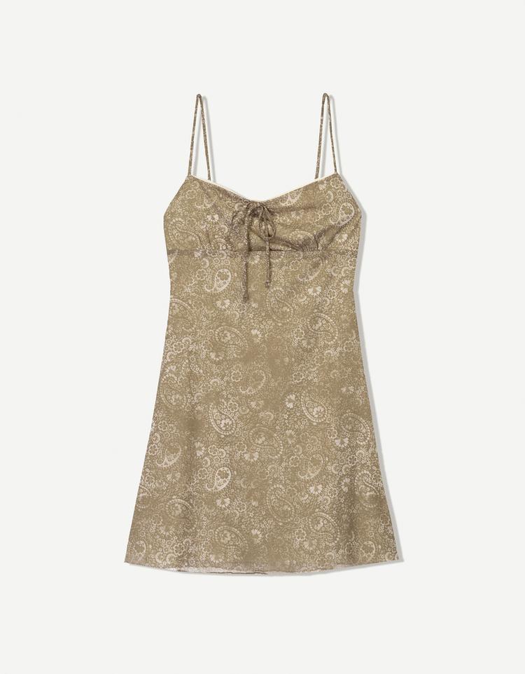 Strappy tulle mini dress