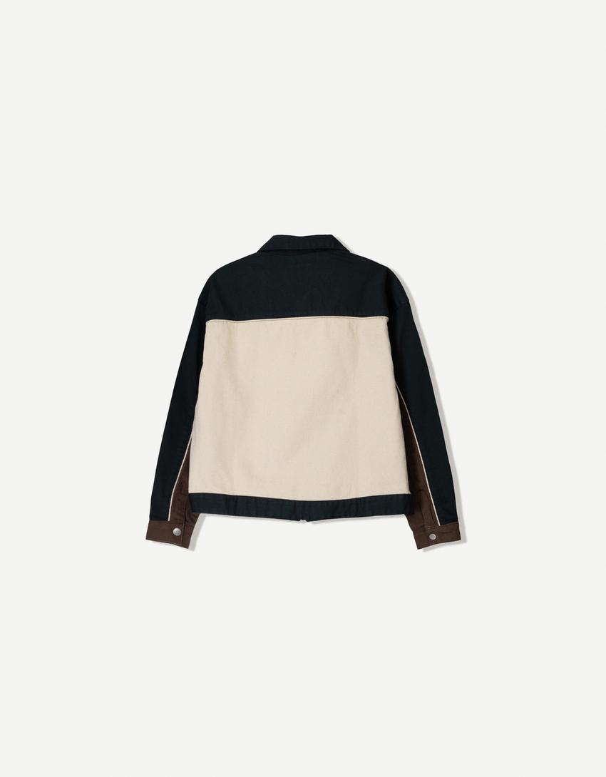 Cazadora denim cremallera-Negro-5