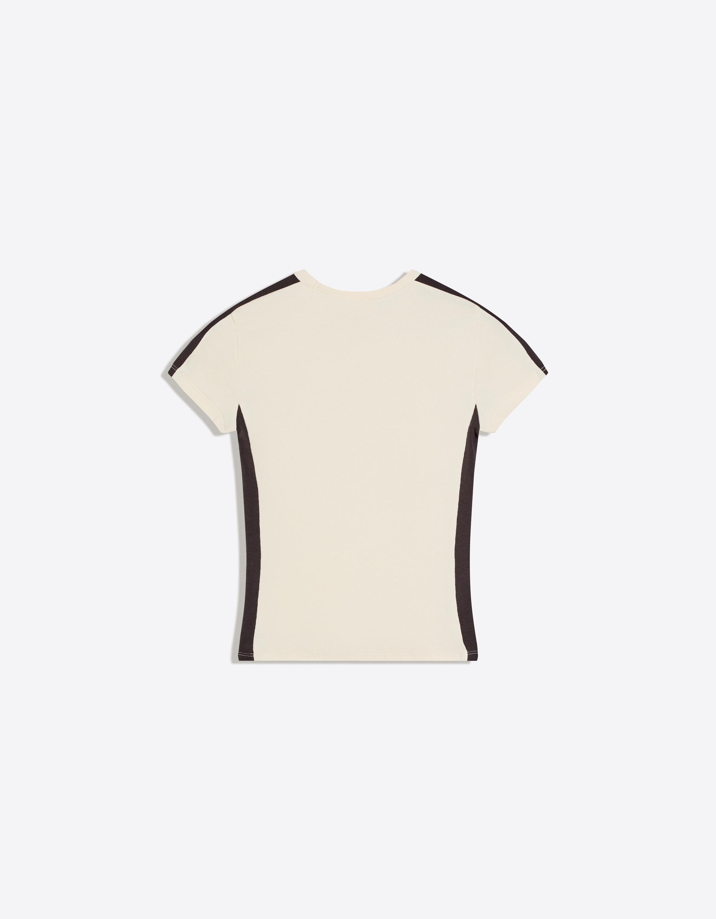 Short sleeve sport print T-shirt — White