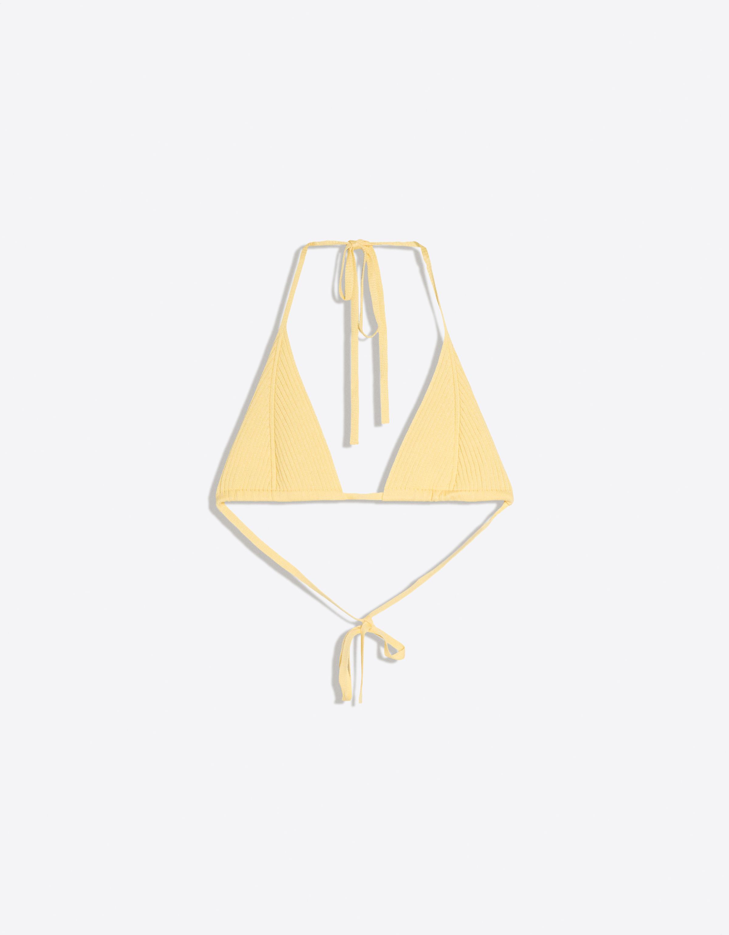 Triangle bikini top — Yellow