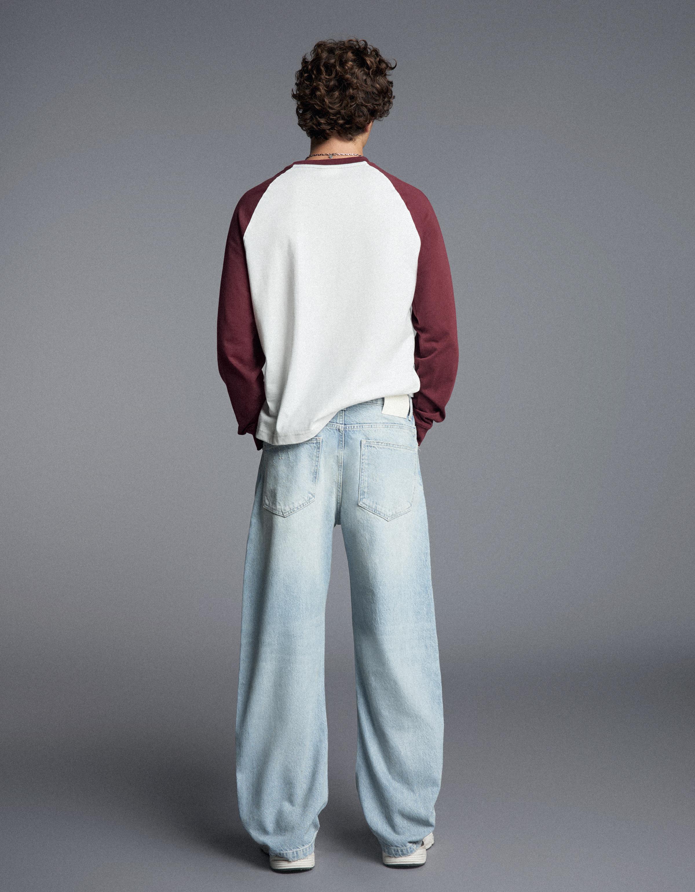 Twisted barrel jeans — Light blue