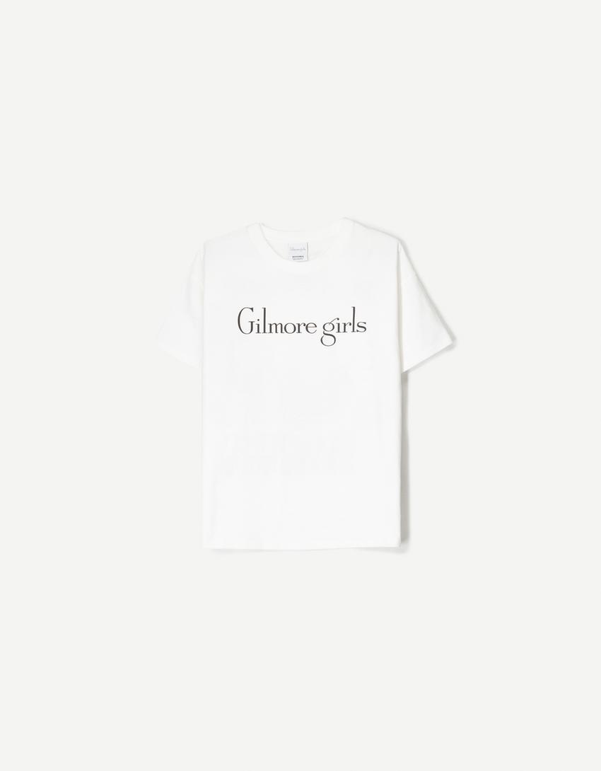 Gilmore Girls print short sleeve T-shirt-White-3