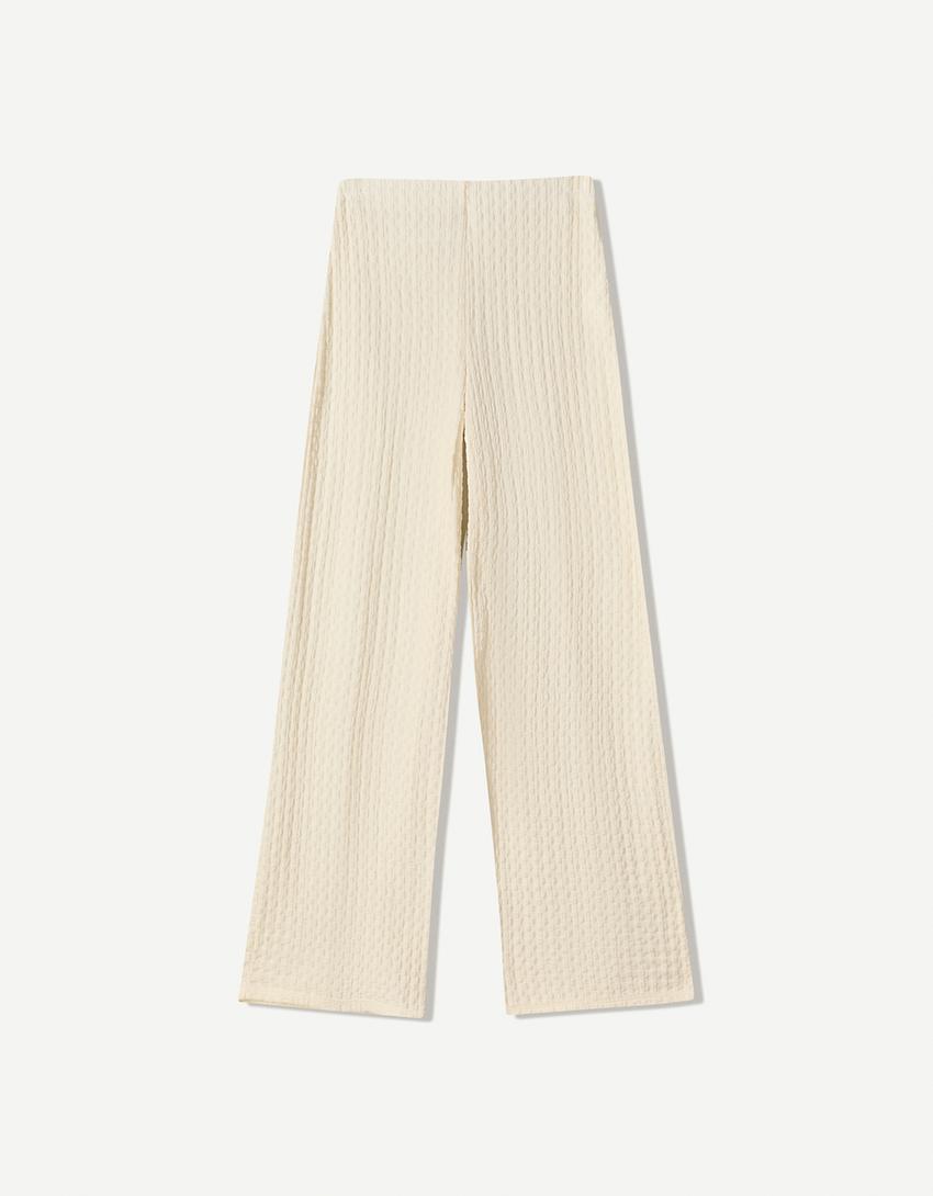 Pantalón wide leg-Crudo-4