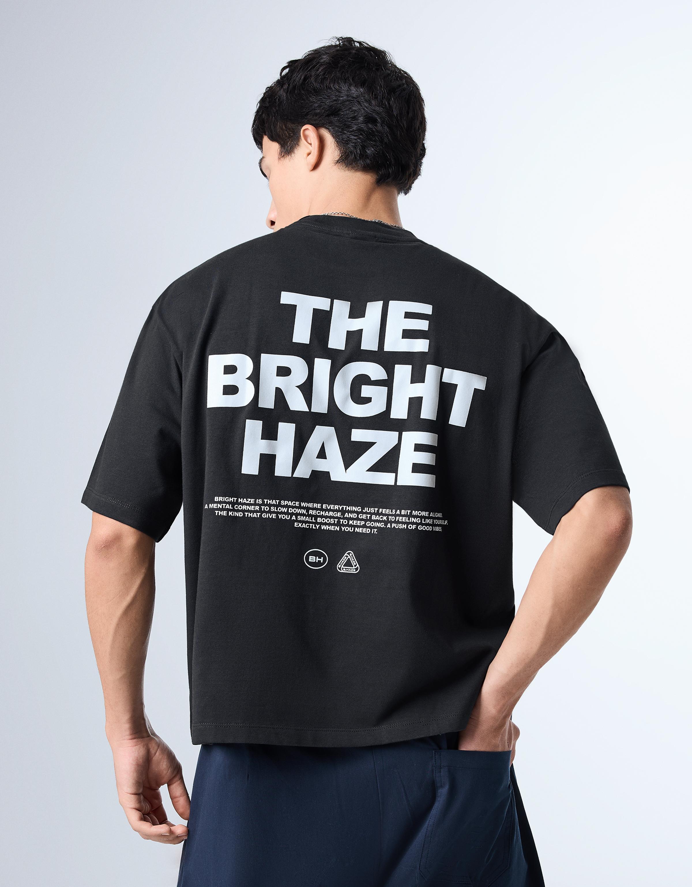 Bershka Boxy fit street yazılı t-shirt görsel 7