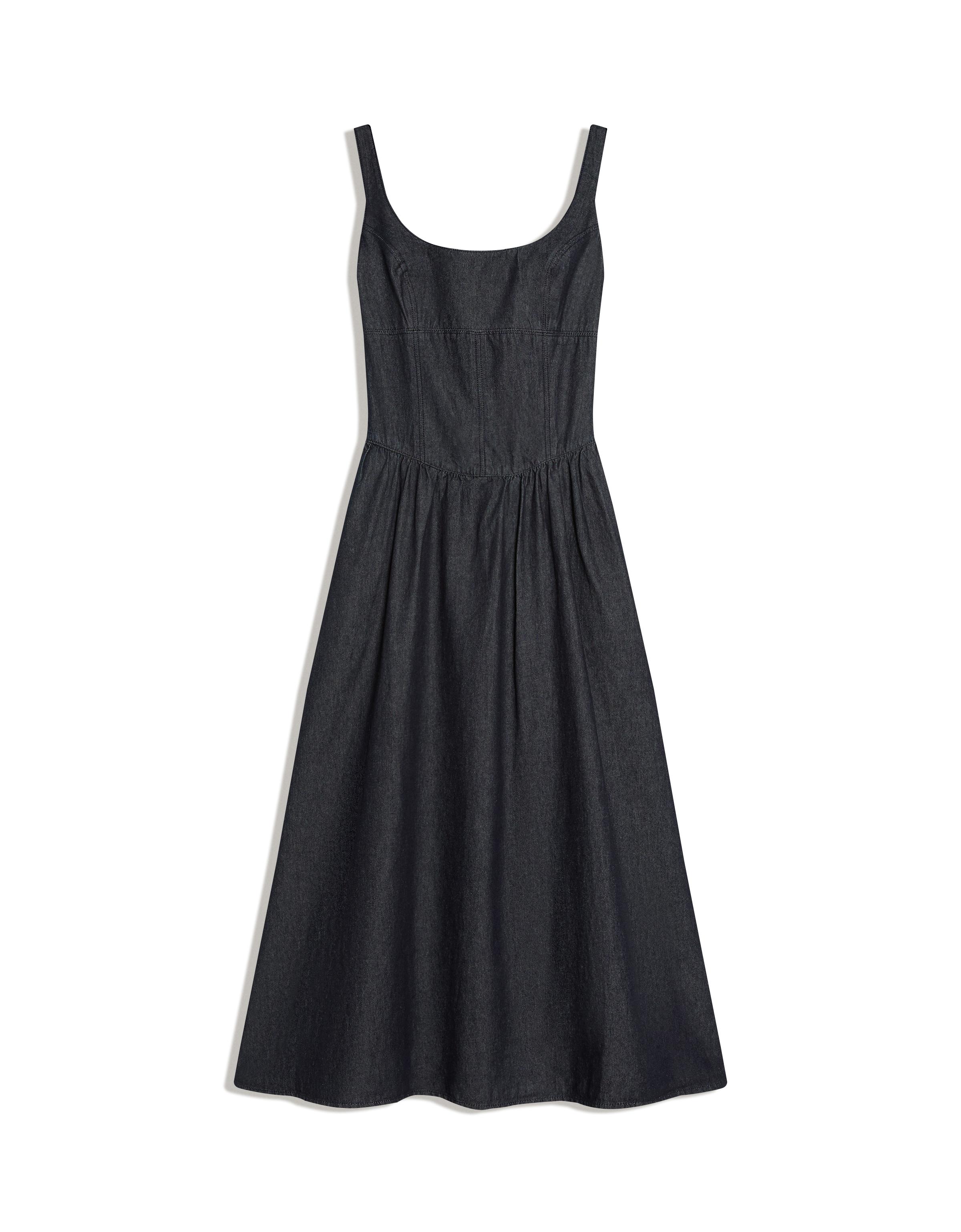 Denim midi elbise - Görsel 8