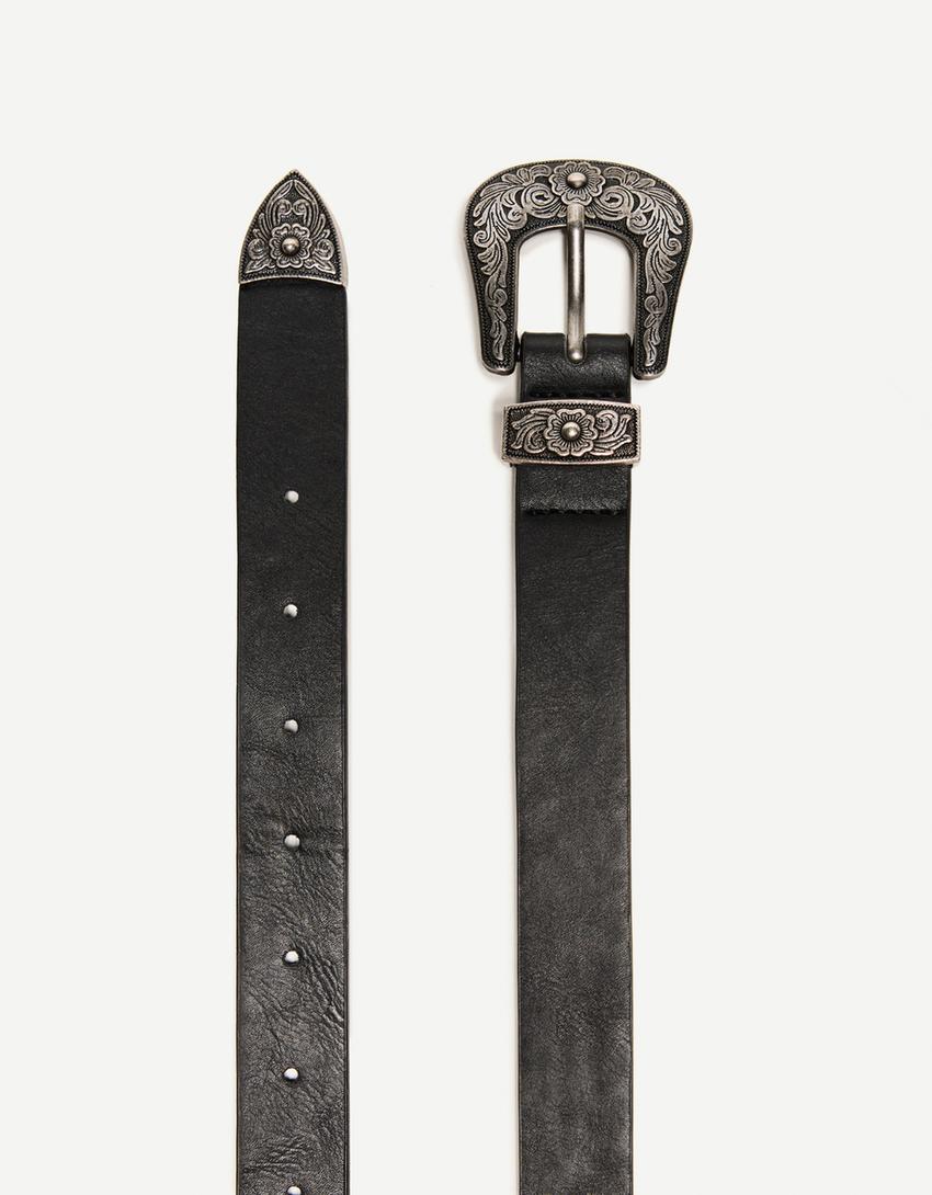 Cinturón hebilla-Negro-1