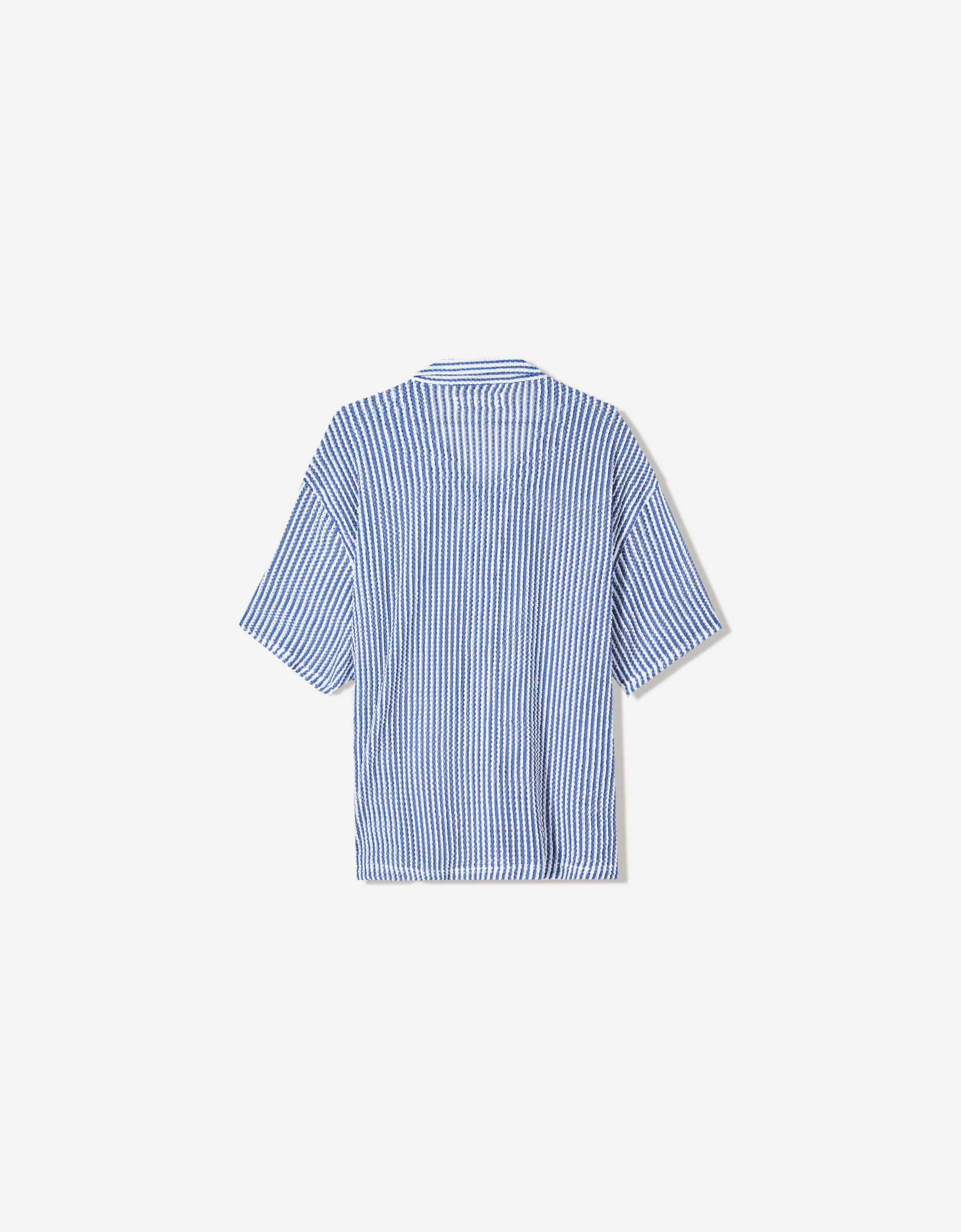 Striped short sleeve shirt - Shirts - Men | Bershka