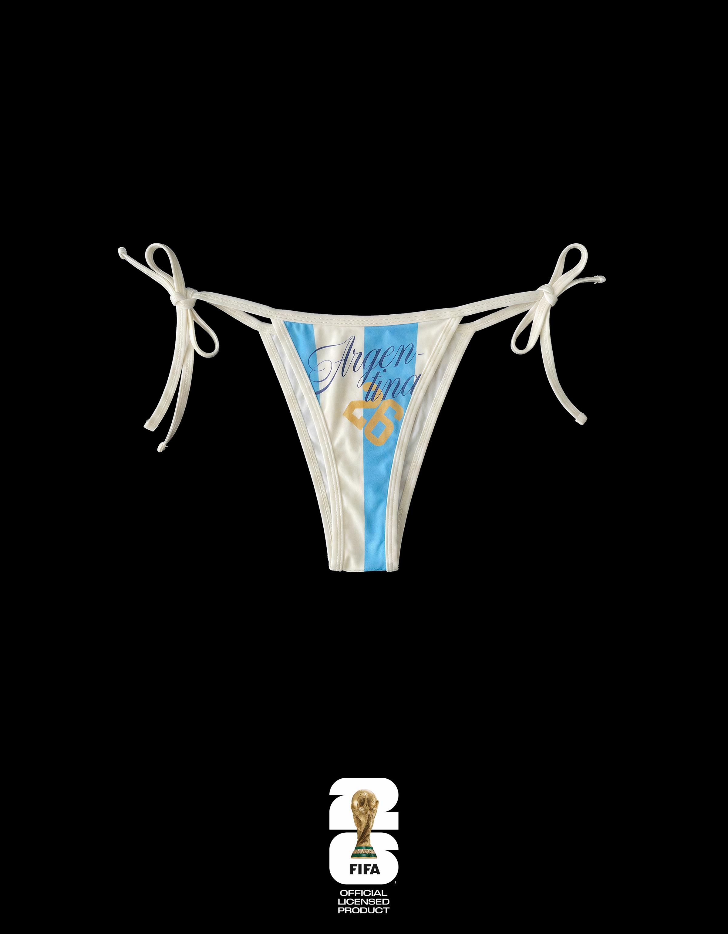 Argentina FIFA WORLD CUP™ thong bikini bottoms — Blue