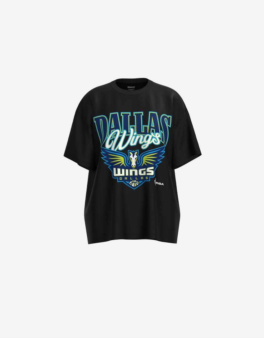 T-shirt WNBA Dallas Wings manches courtes-Noir-3