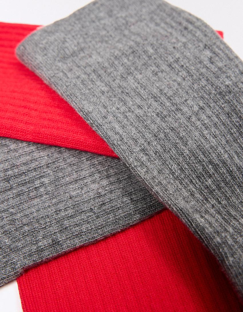 2er-Pack Sportsocken-Rot