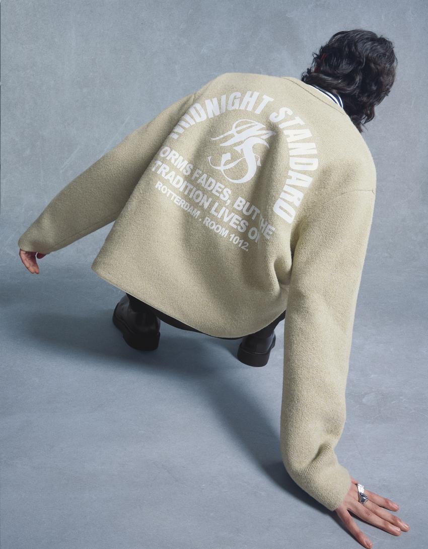 Pull imprimé jacquard-Vert