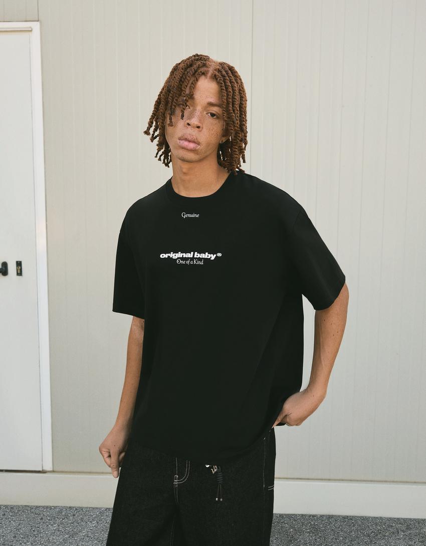 T-shirt à manches courtes-Noir