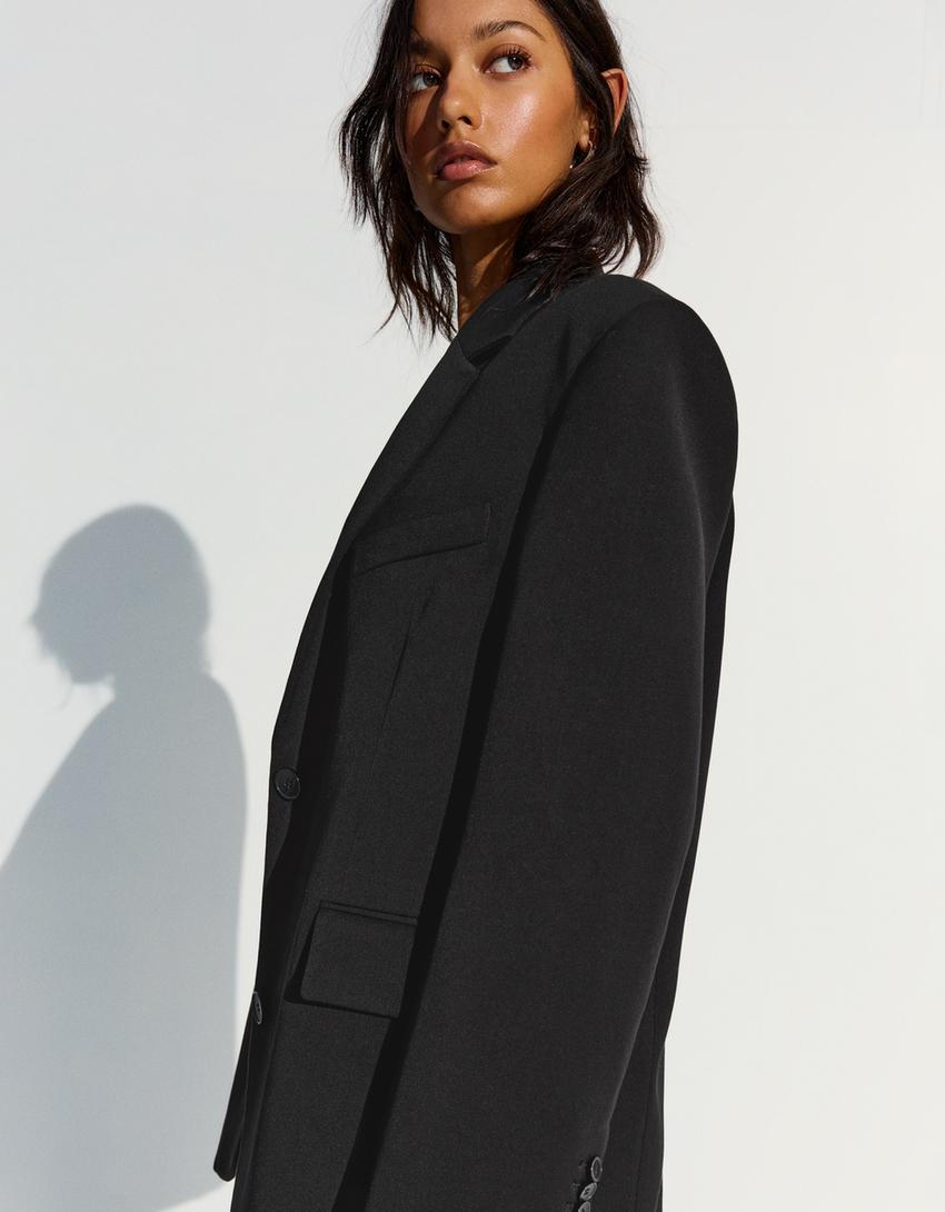 Oversized blazer-Preto