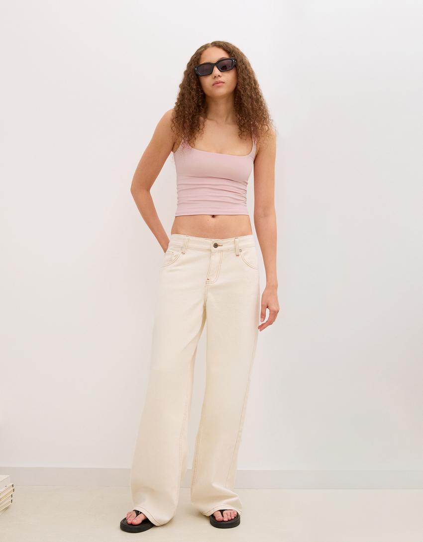 Top à bretelles-Rose-2