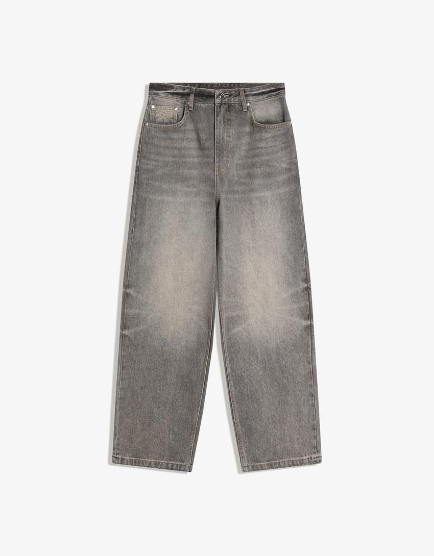 Jeans super baggy-Gris