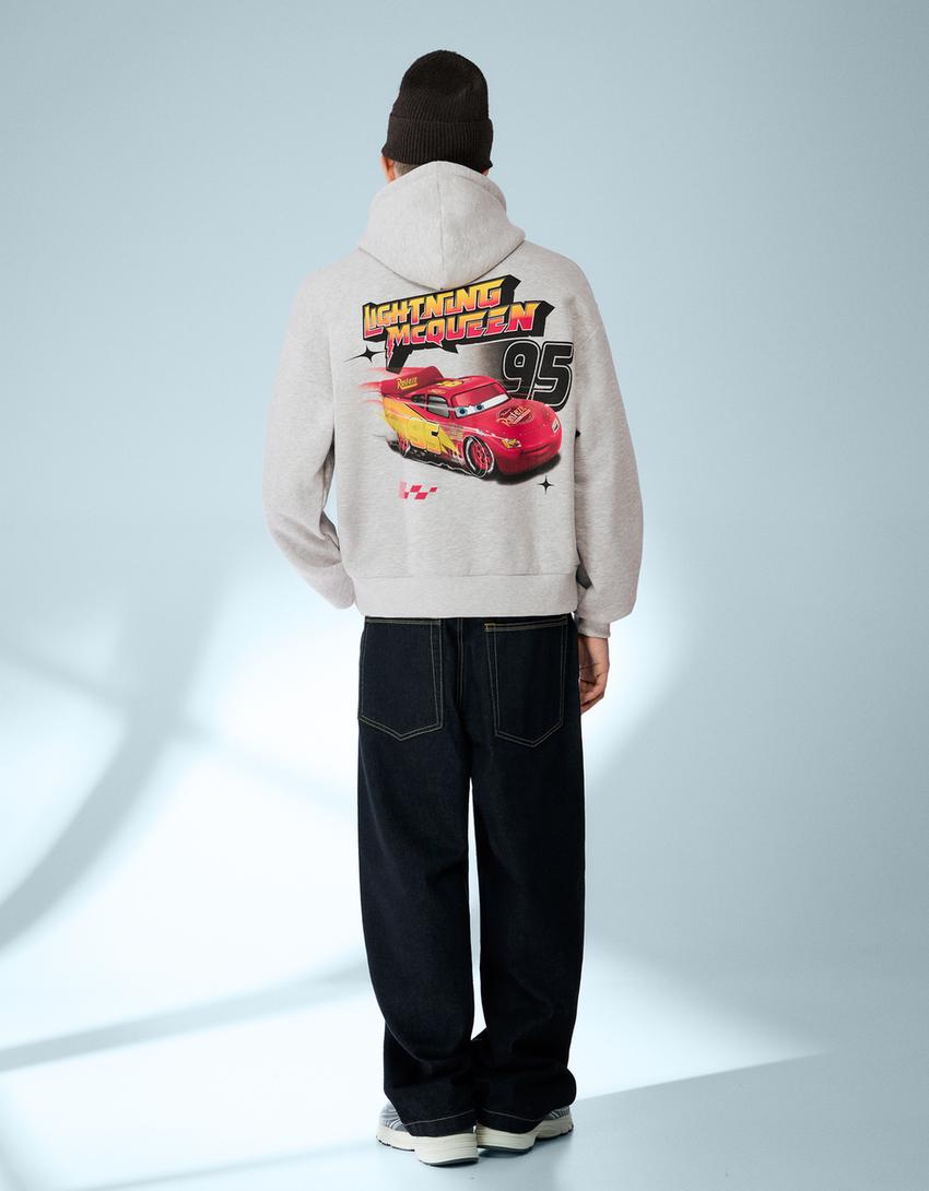 Hanorac Cars glugă print-Gri