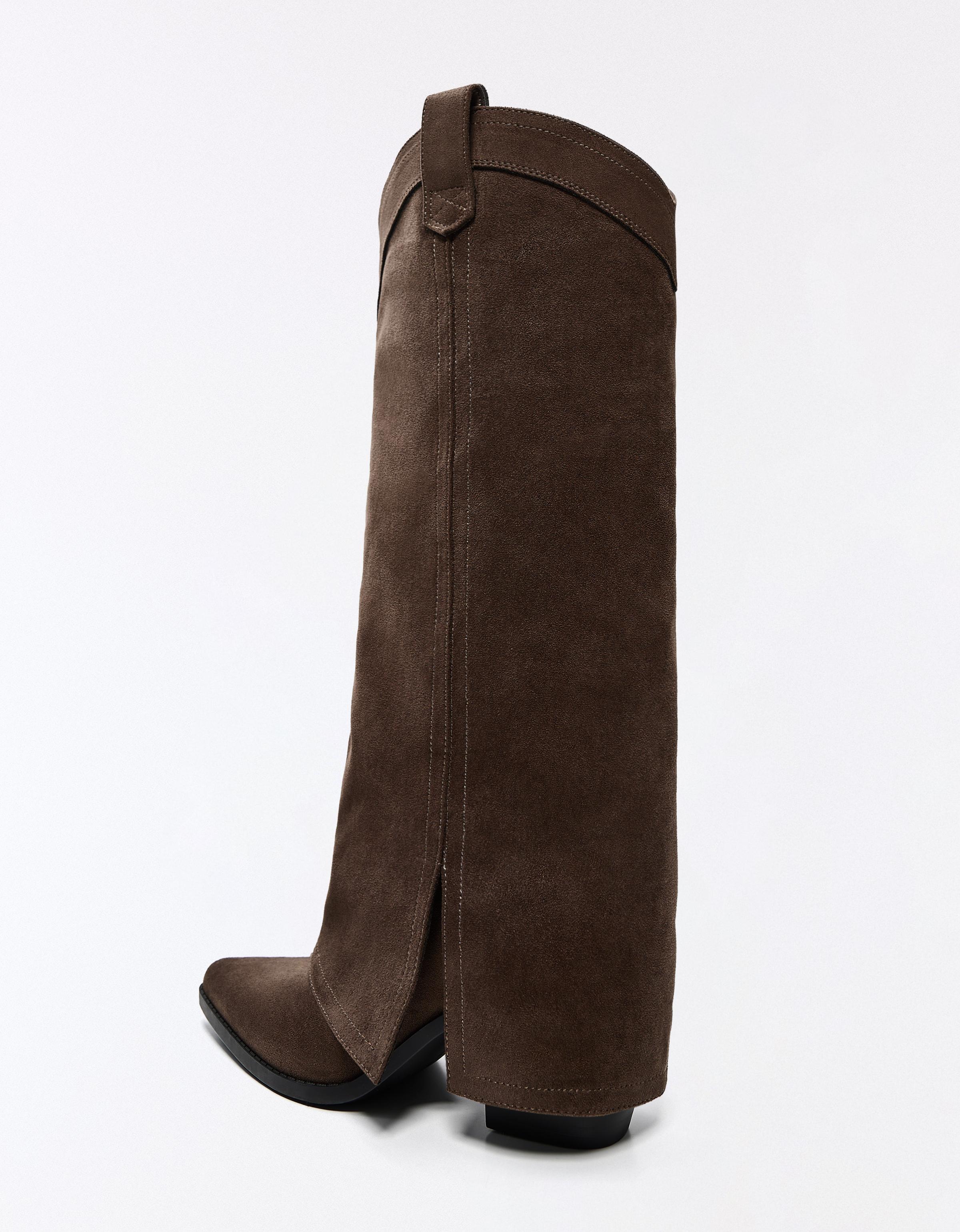Cowboy heeled boots — Brown