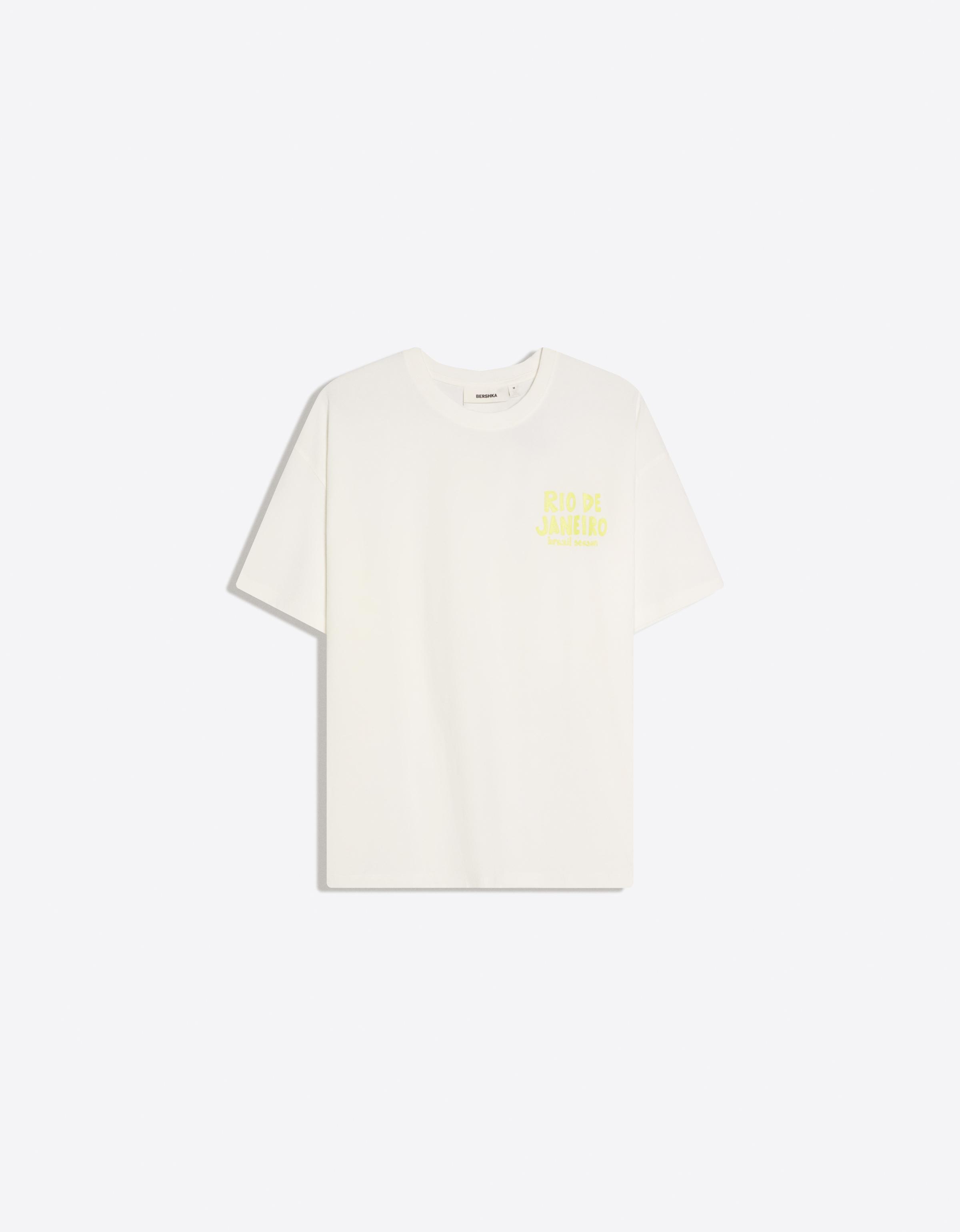 Short sleeve print T-shirt - Women | Bershka