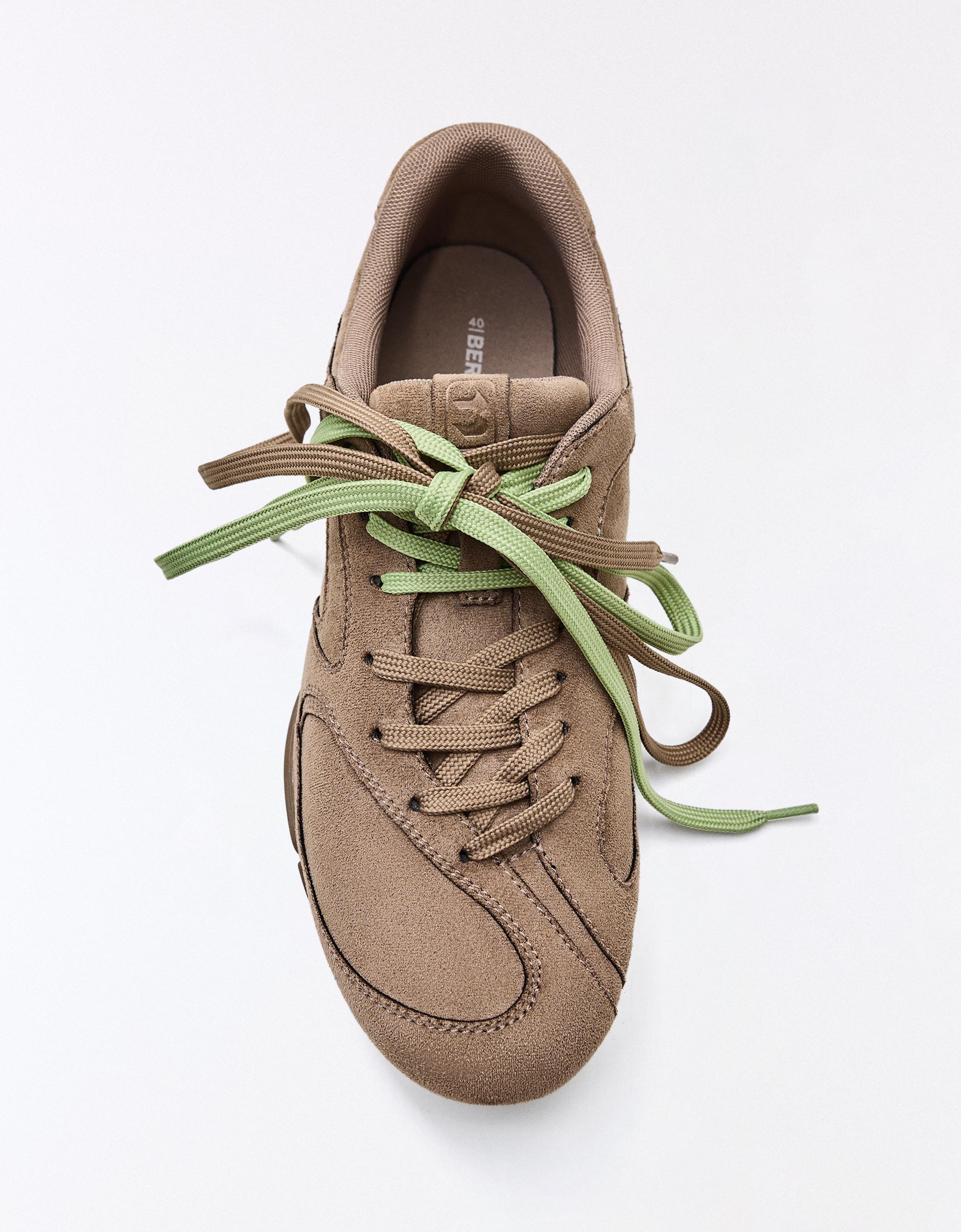 Flat sole trainers — TAUPE