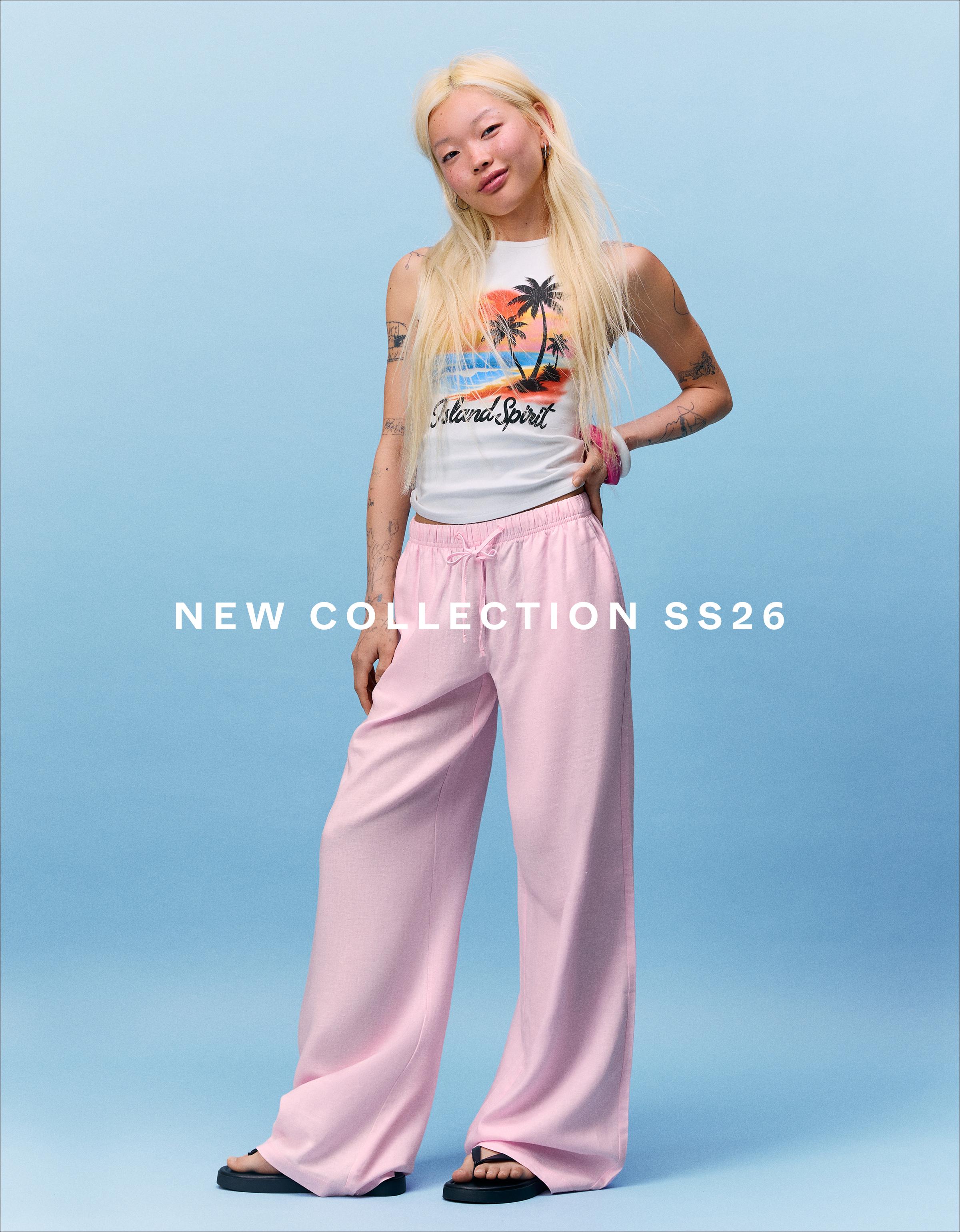 Elasticated waist trousers — Pink