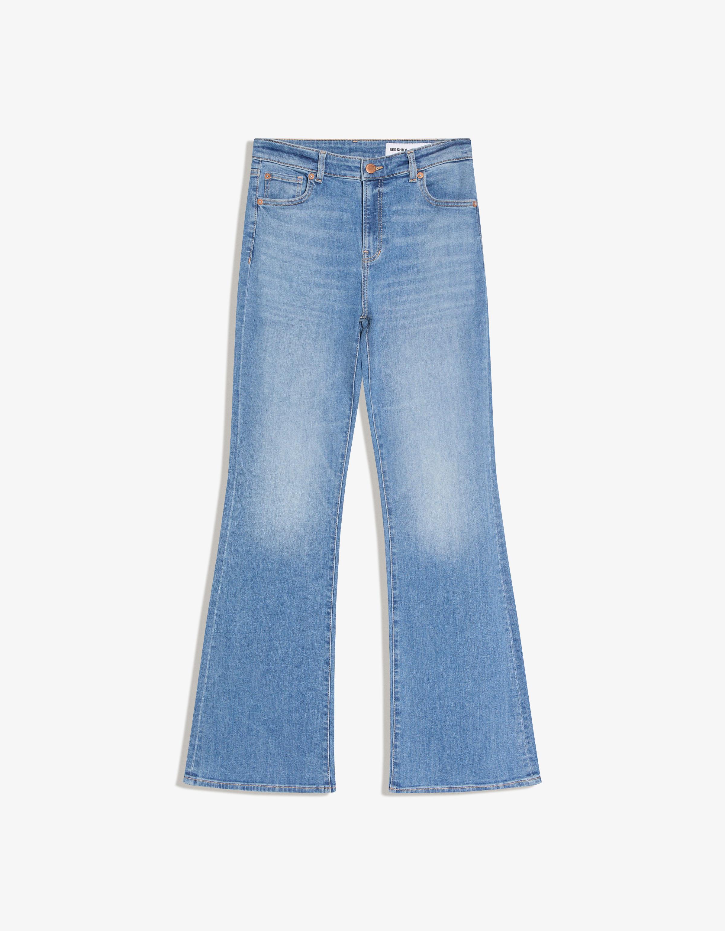 High-waist flared jeans