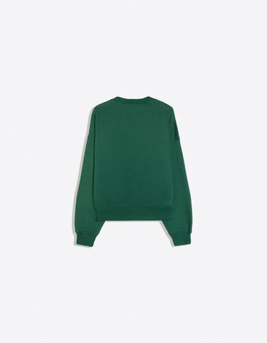 Printed round neck sweatshirt — Green 7