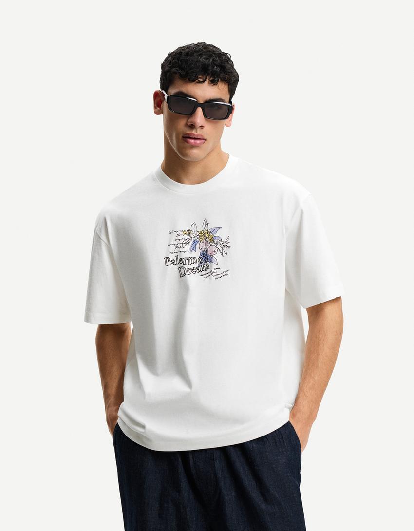 Tee Shirt Homme grande taille à imprimé Manches Courtes T-shirt Fit Tee Shirt Homme grande taille à imprimé Manches Courtes T-shirt Fit