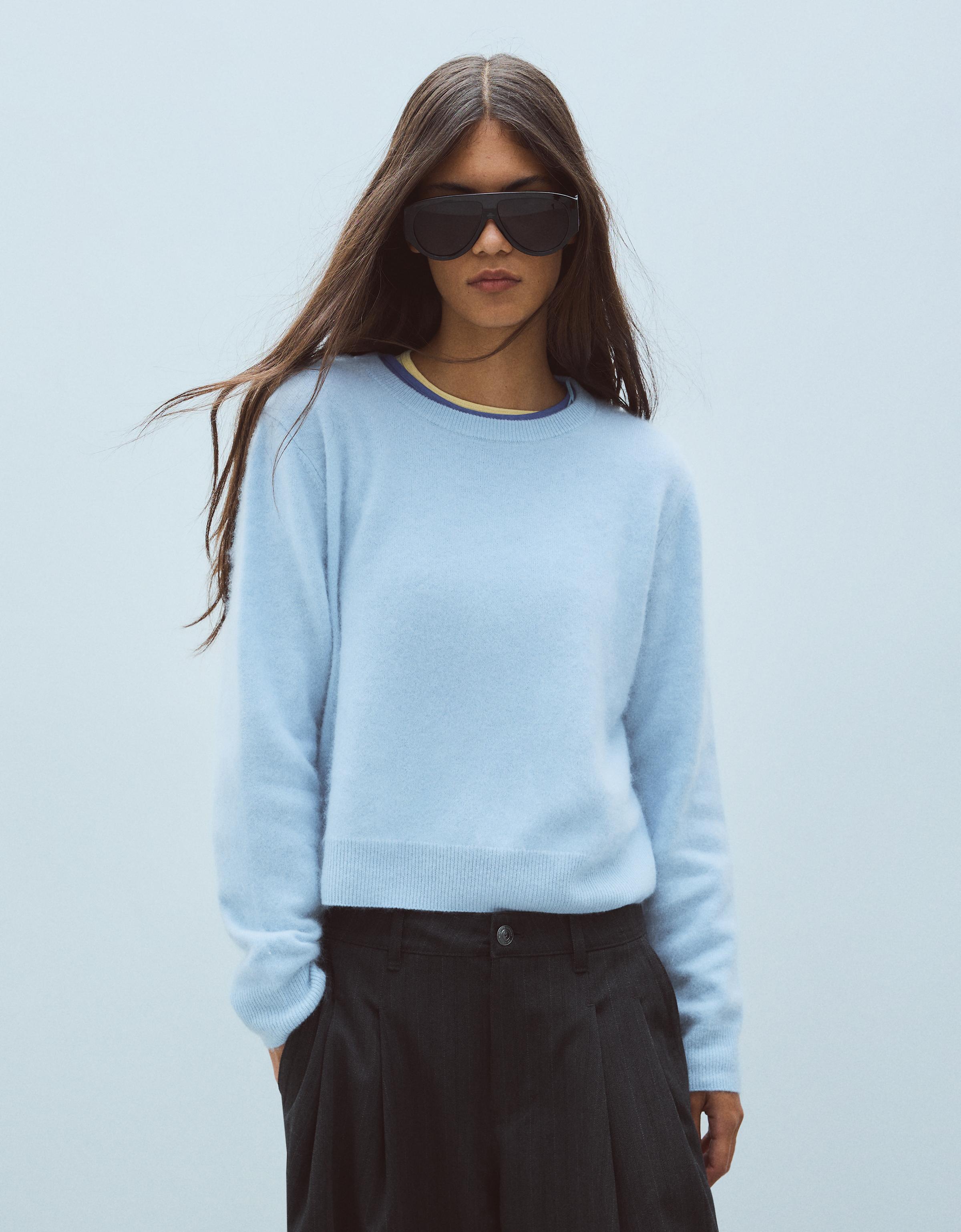 Bershka %100 yün bisiklet yaka kazak görsel 6