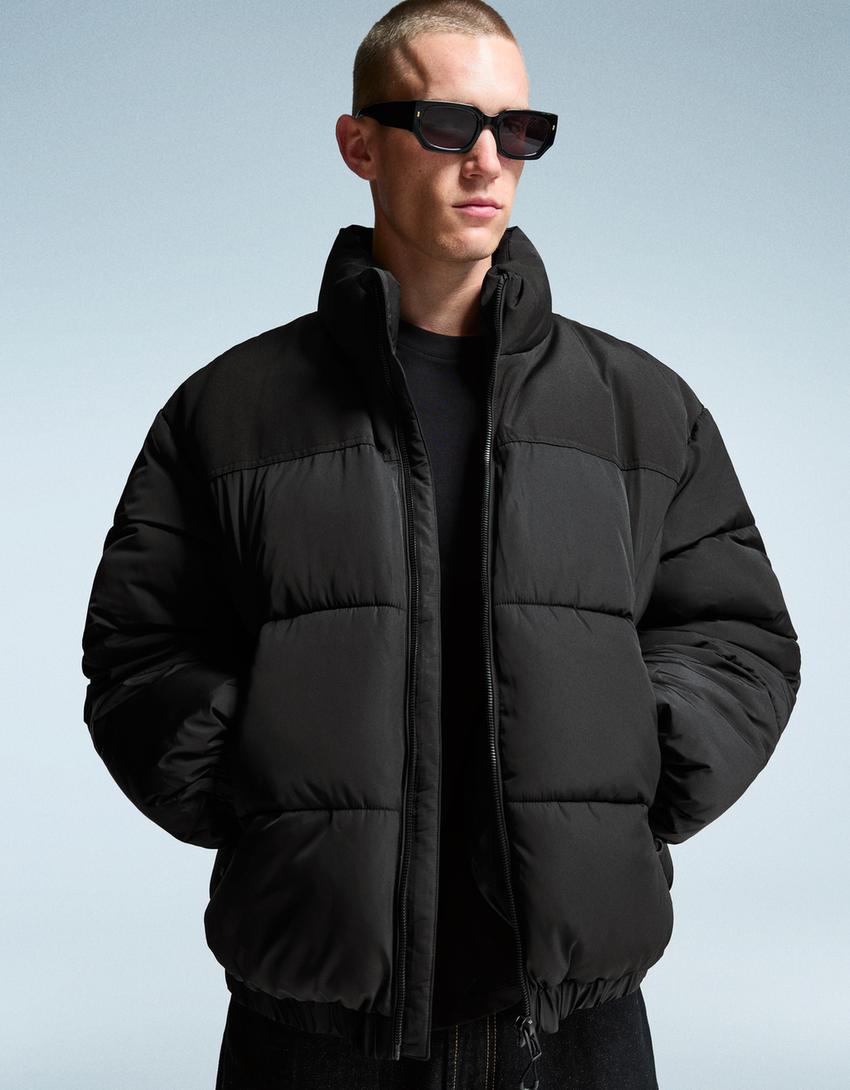 Technical puffer jacket-Black-6