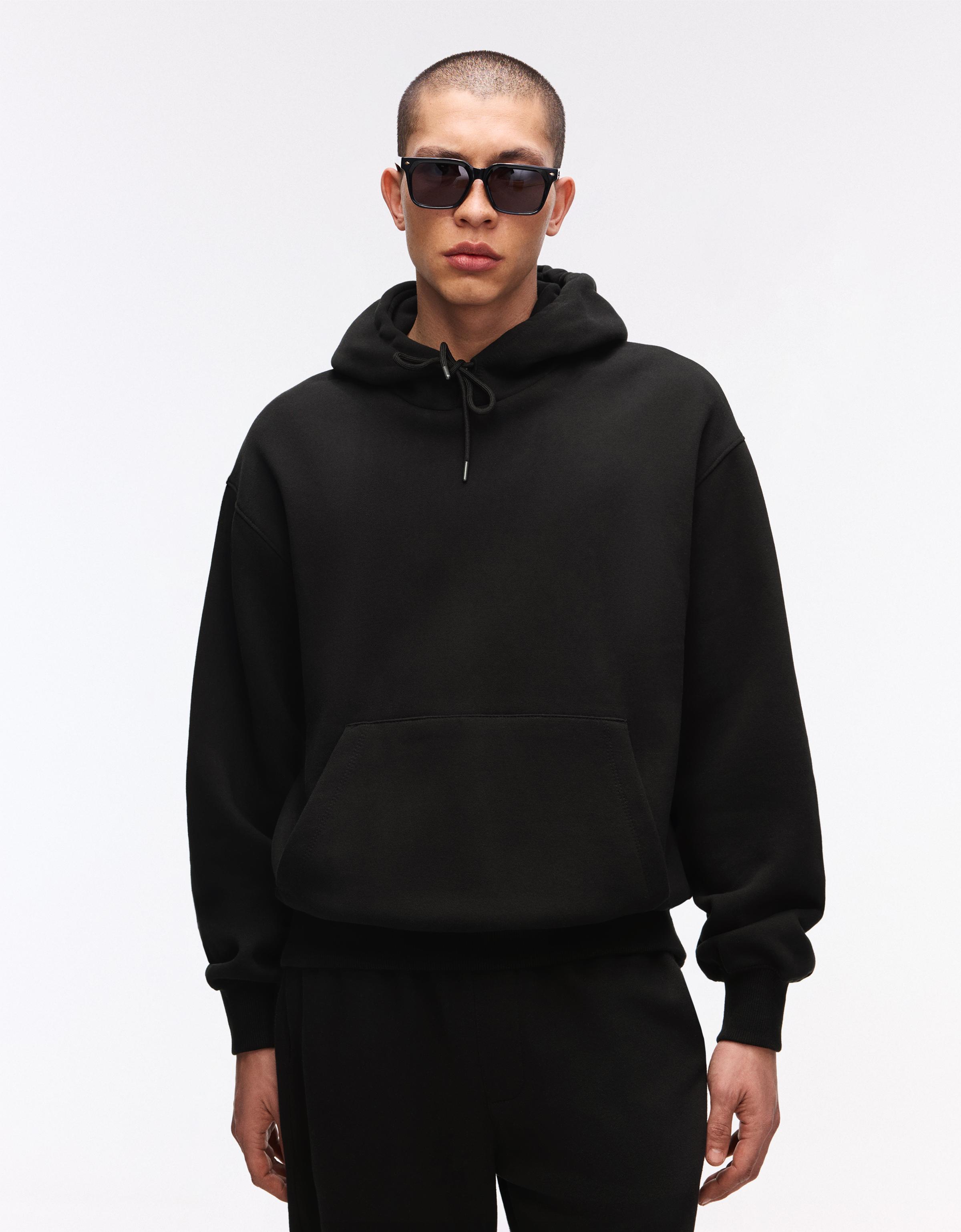 Bershka Kapuzenpullover Herren L Schwarz