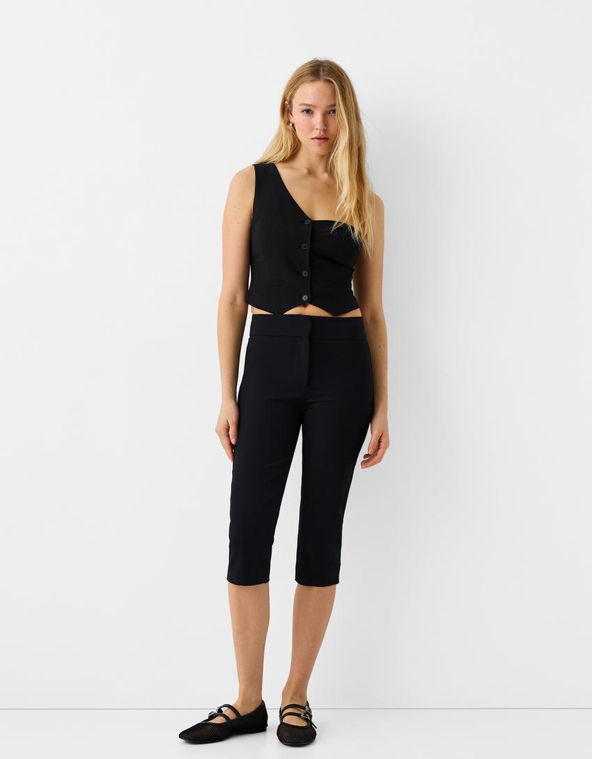 Asymmetric waistcoat-Black-3