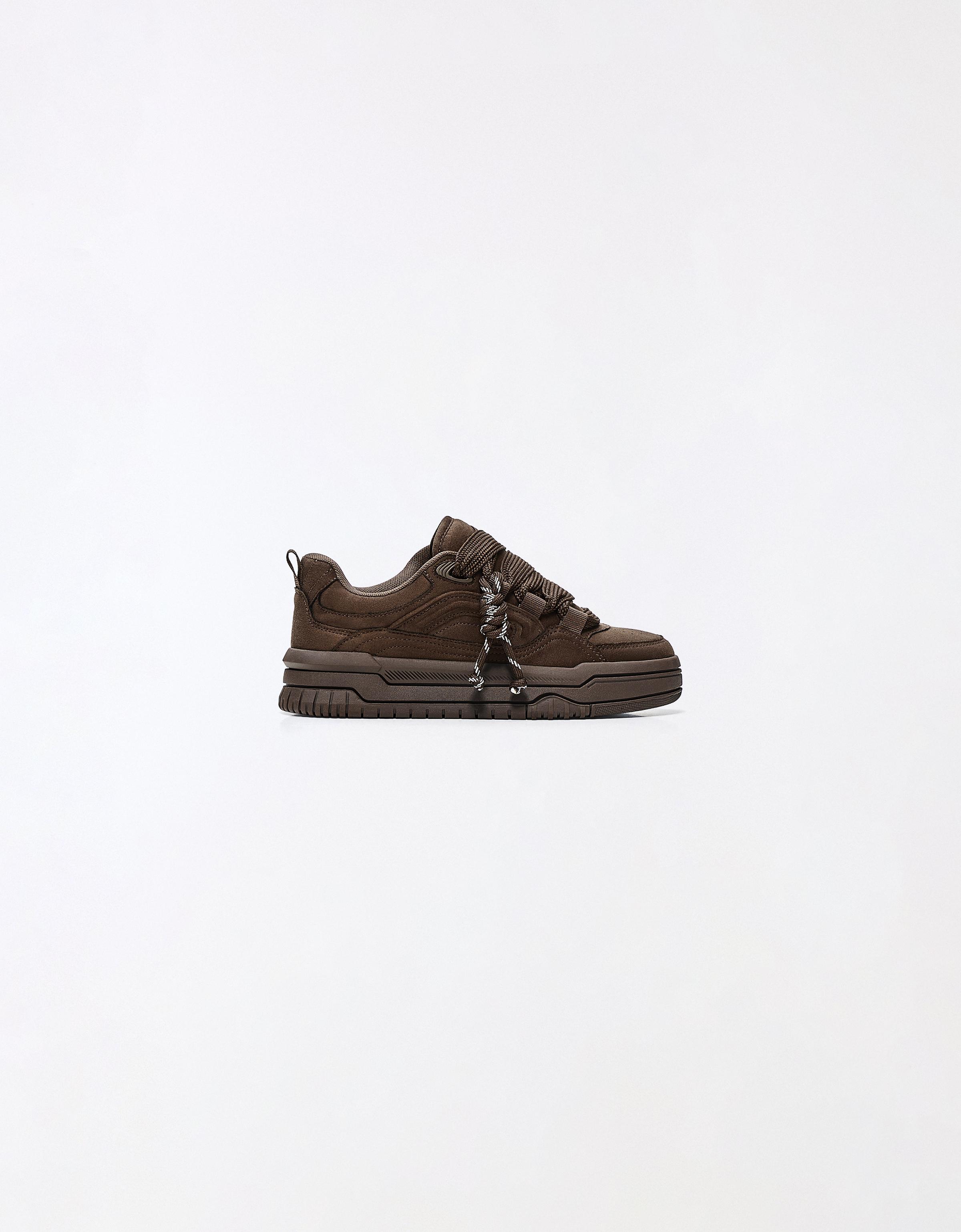 Chunky skate trainers — Brown