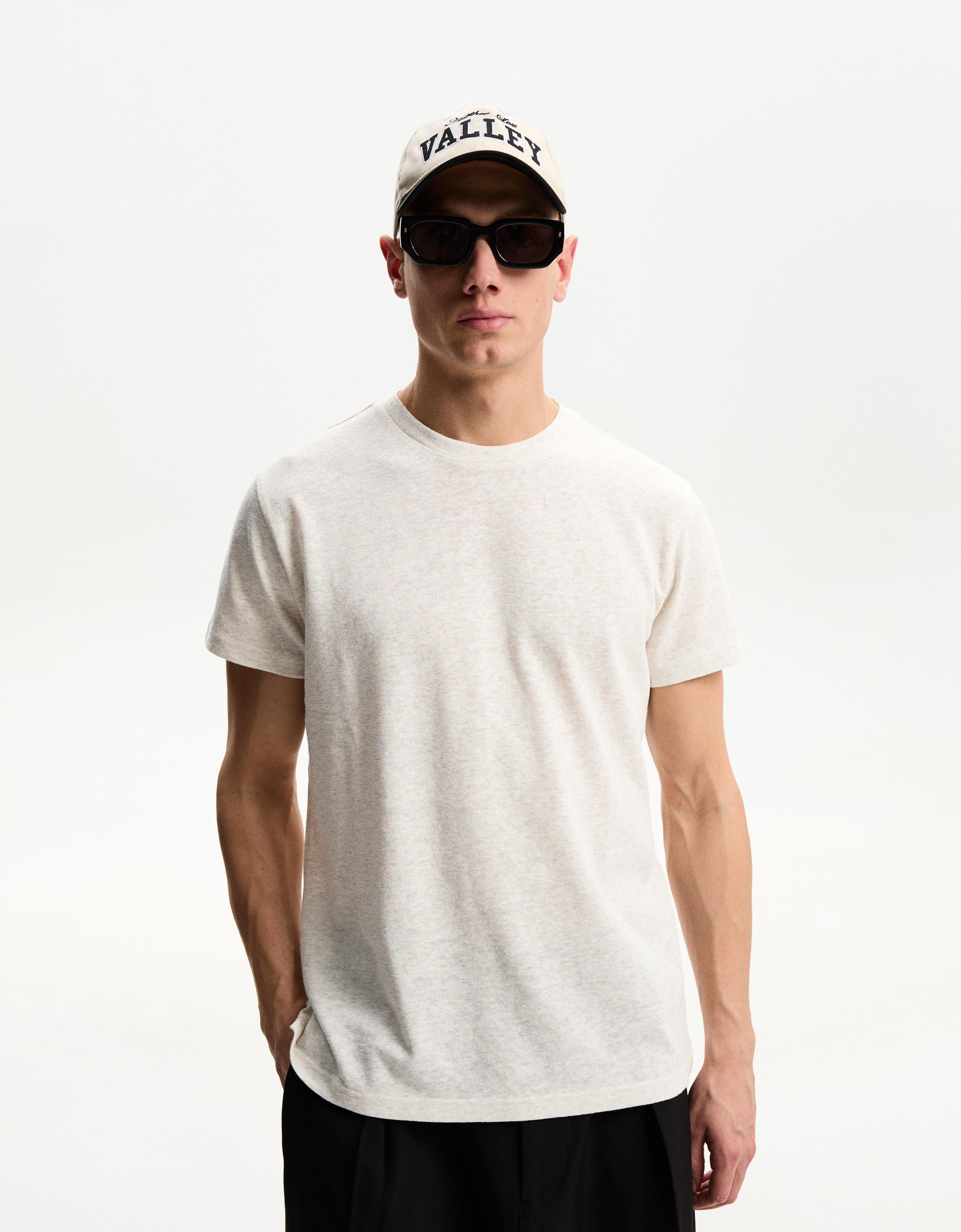 Bershka T-Shirt Mit Slip Und Effekt Herren Xl Grau